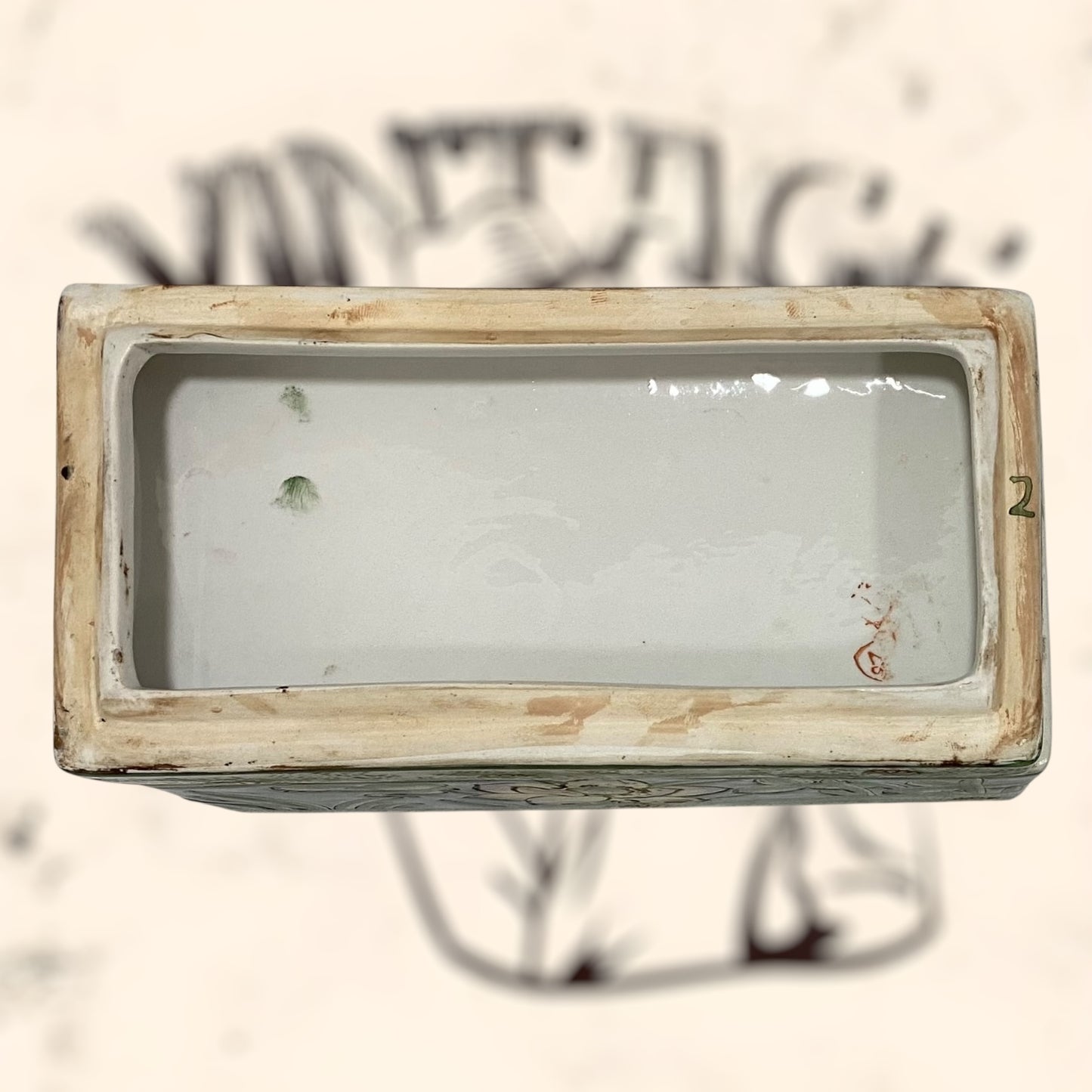 Caja de porcelana China antigua