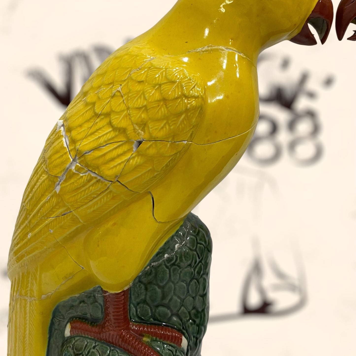 Pareja de Cacatúas de porcelana China antigua