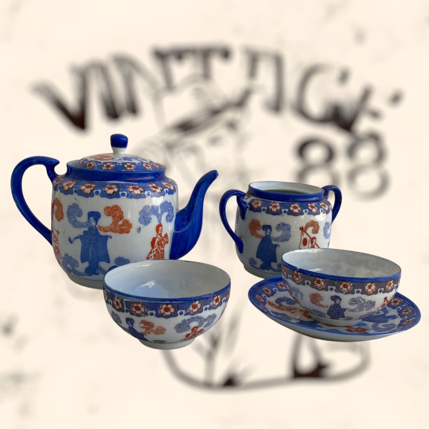 Piezas de porcelana Japonesa antiguas