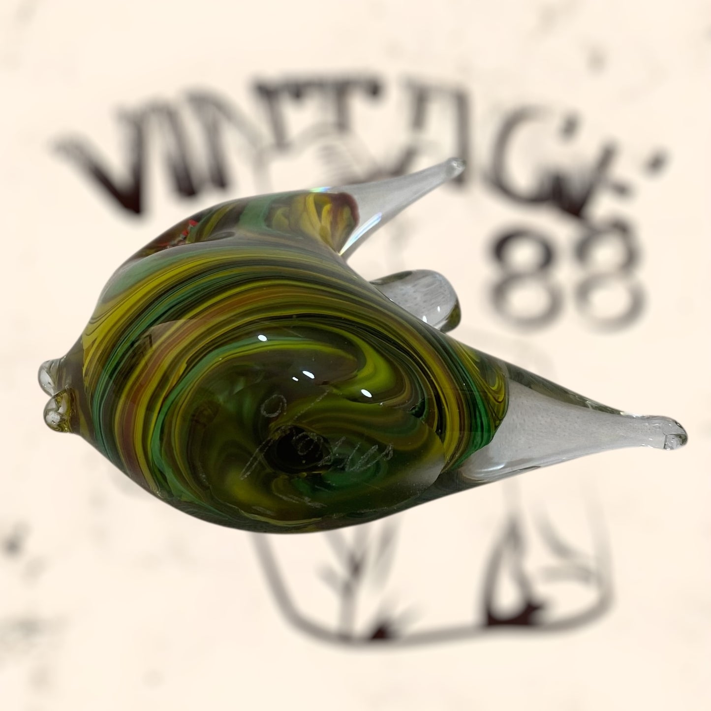 Pez de cristal Murano firmado