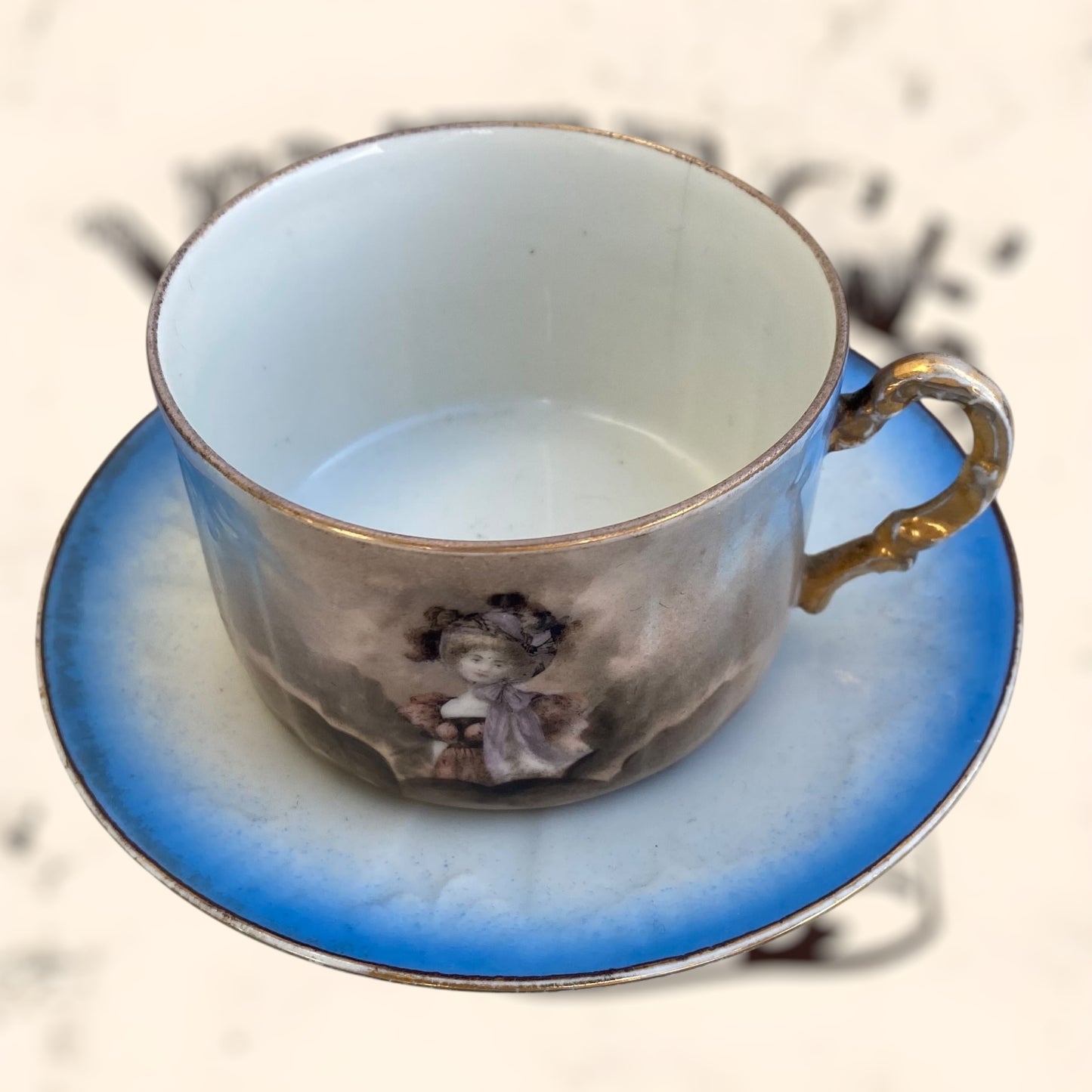 Juego de Té de porcelana Limoges (Albert Pillivuyt) S. XIX