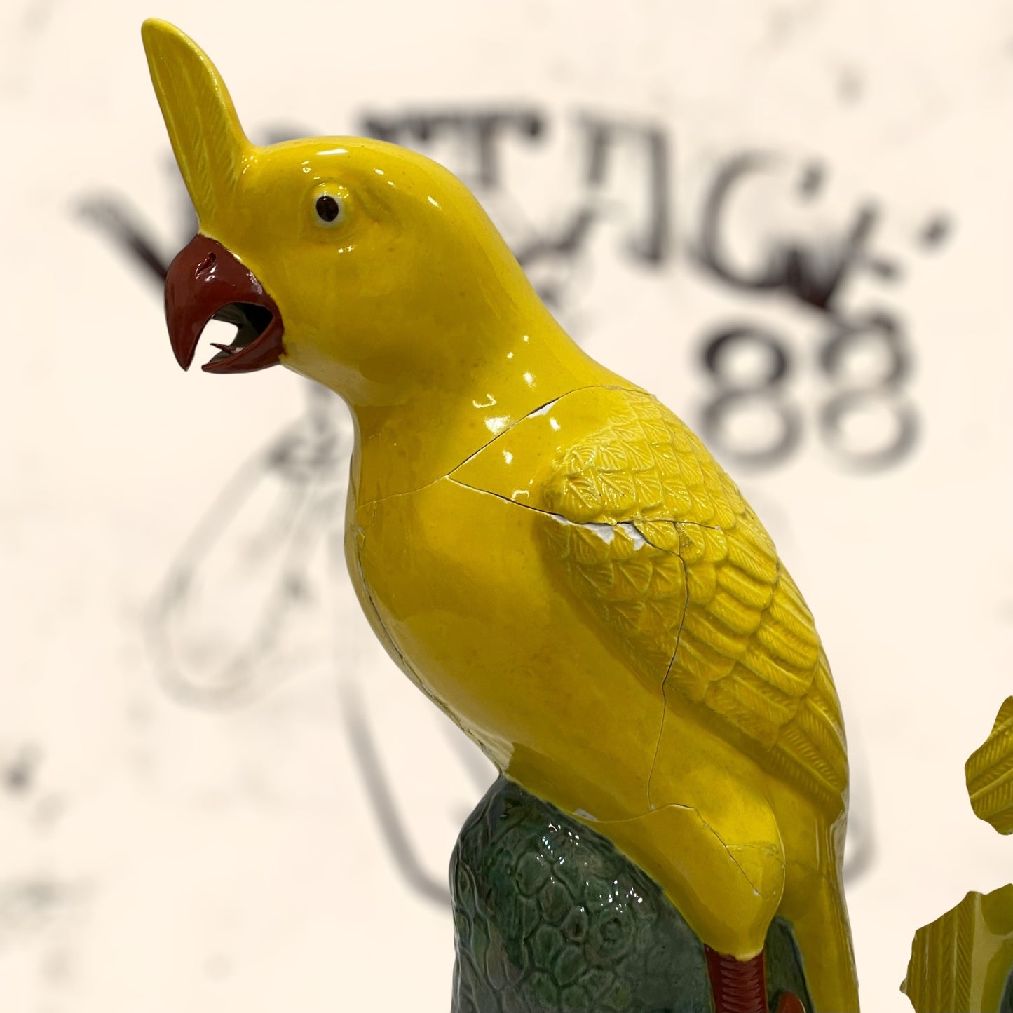 Pareja de Cacatúas de porcelana China antigua