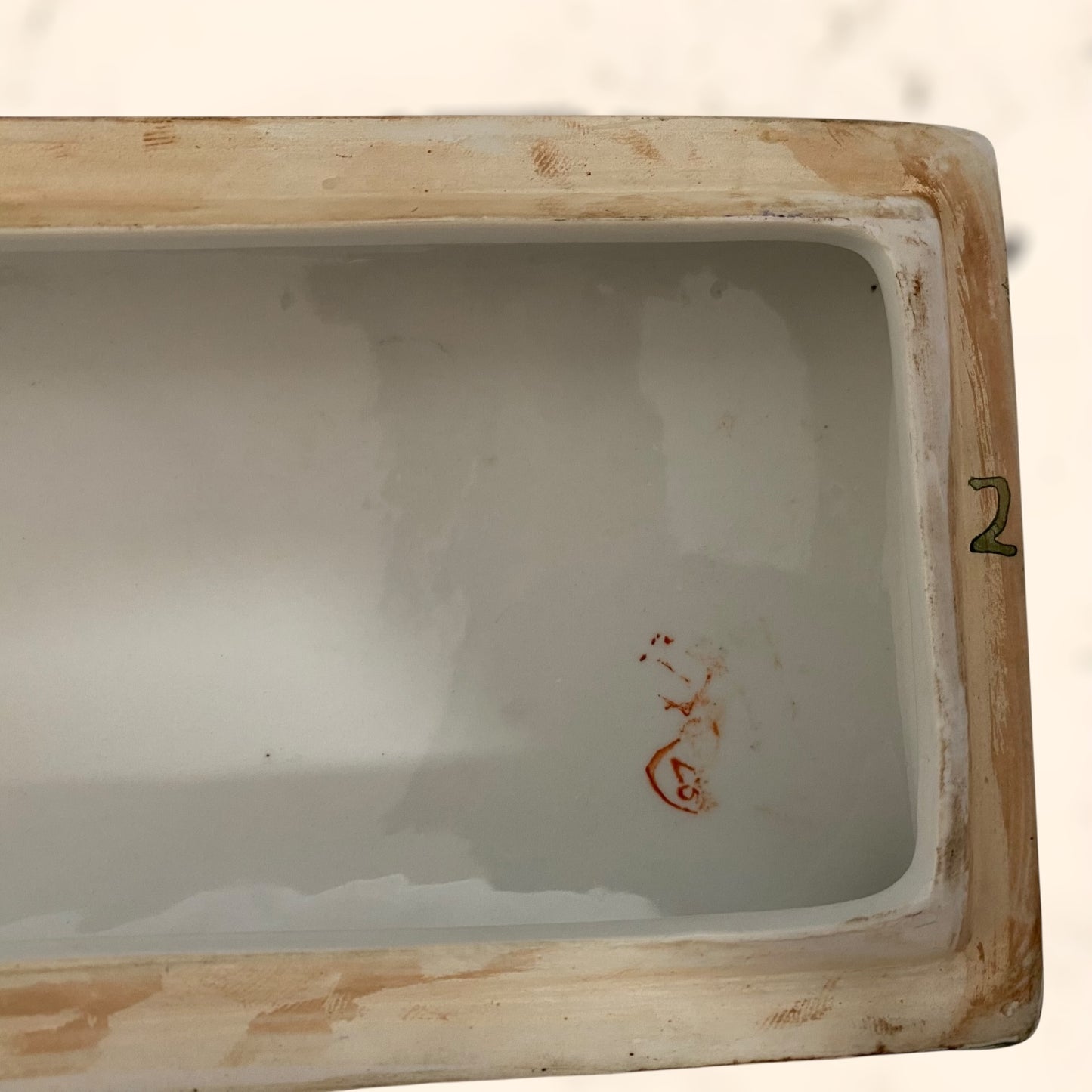 Caja de porcelana China antigua