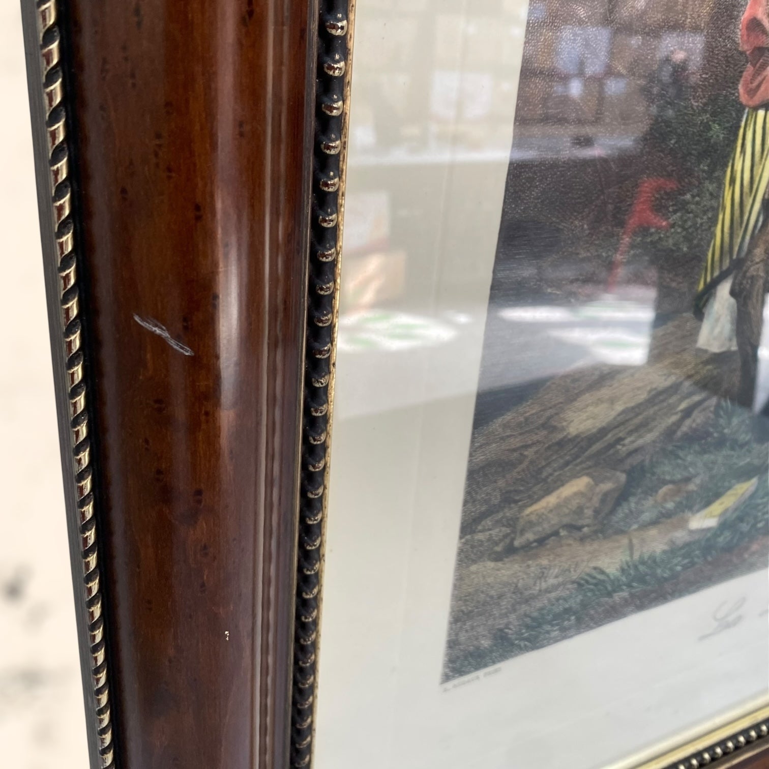 Grabado de la obra La Pêche de Edmond Rudaux