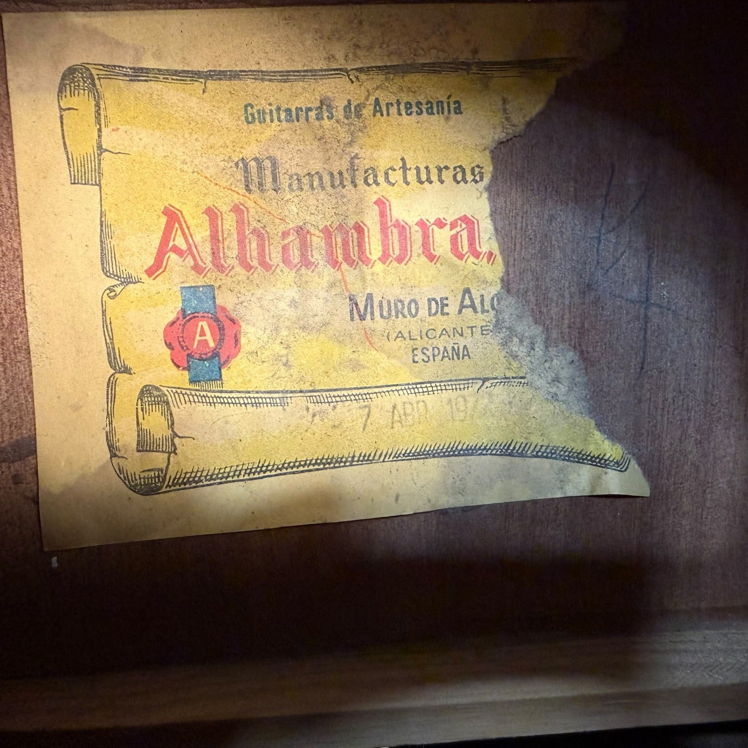 Guitarra flamenca Alhambra vintage 1972