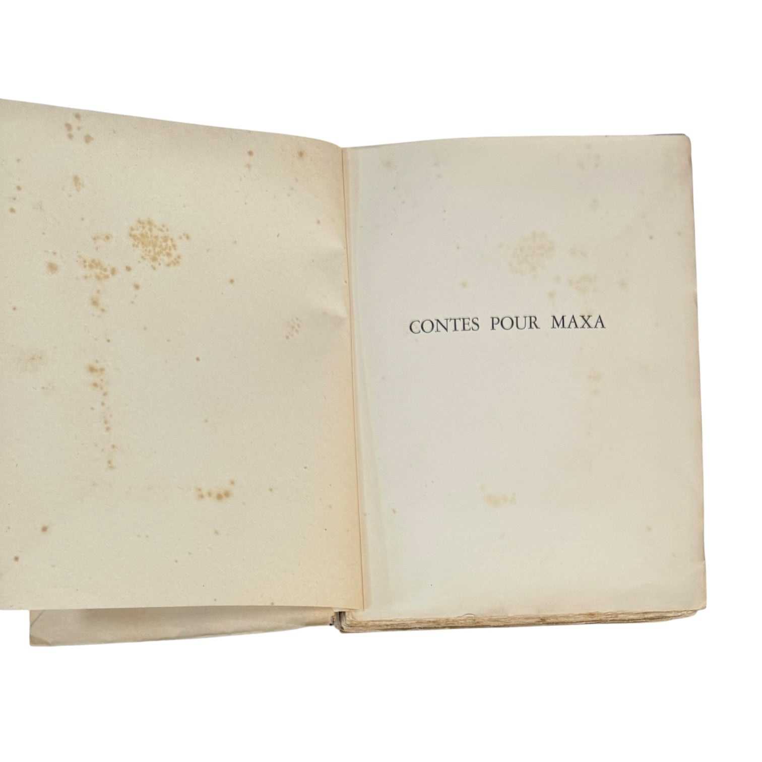Libro Contes pour Maxa del año 1929