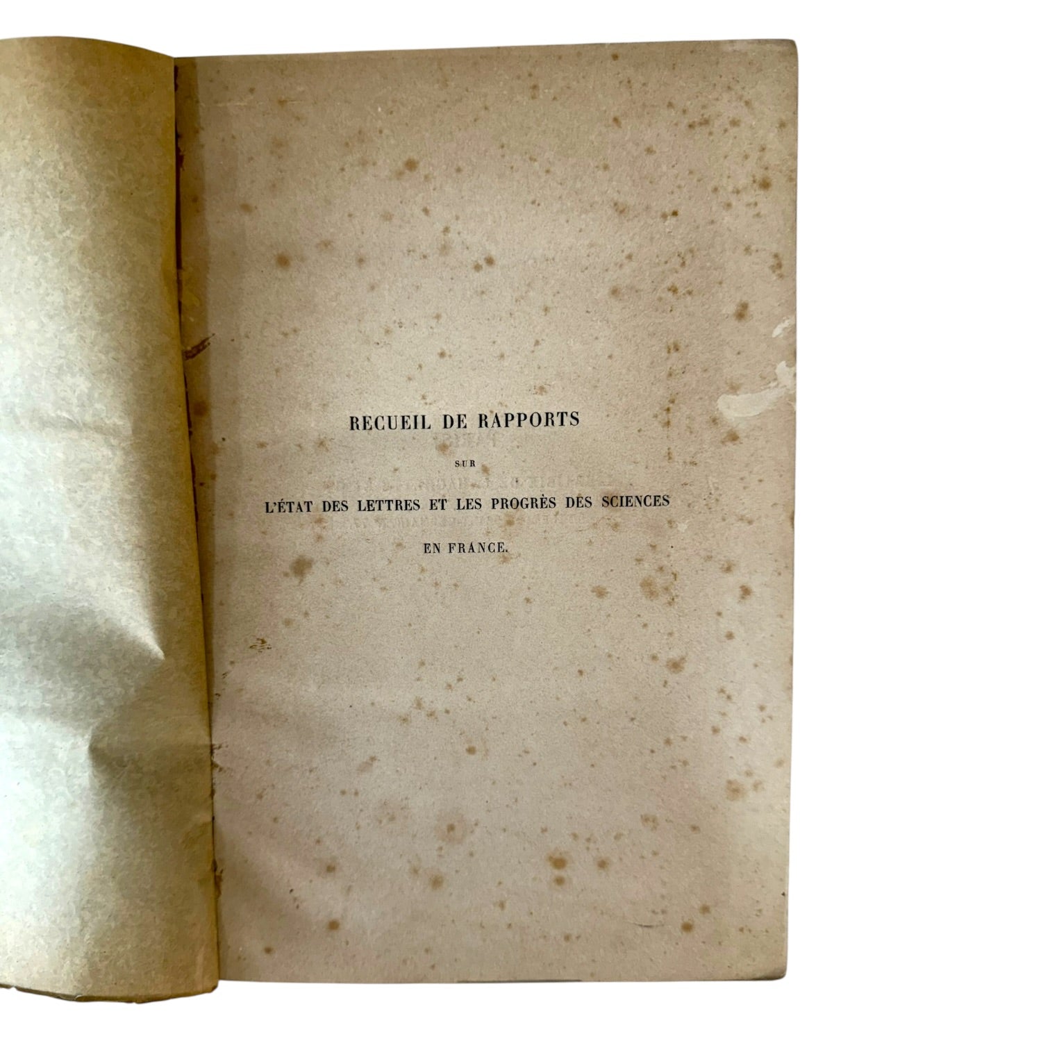 Libro Recueil de Rapports Francés de 1868