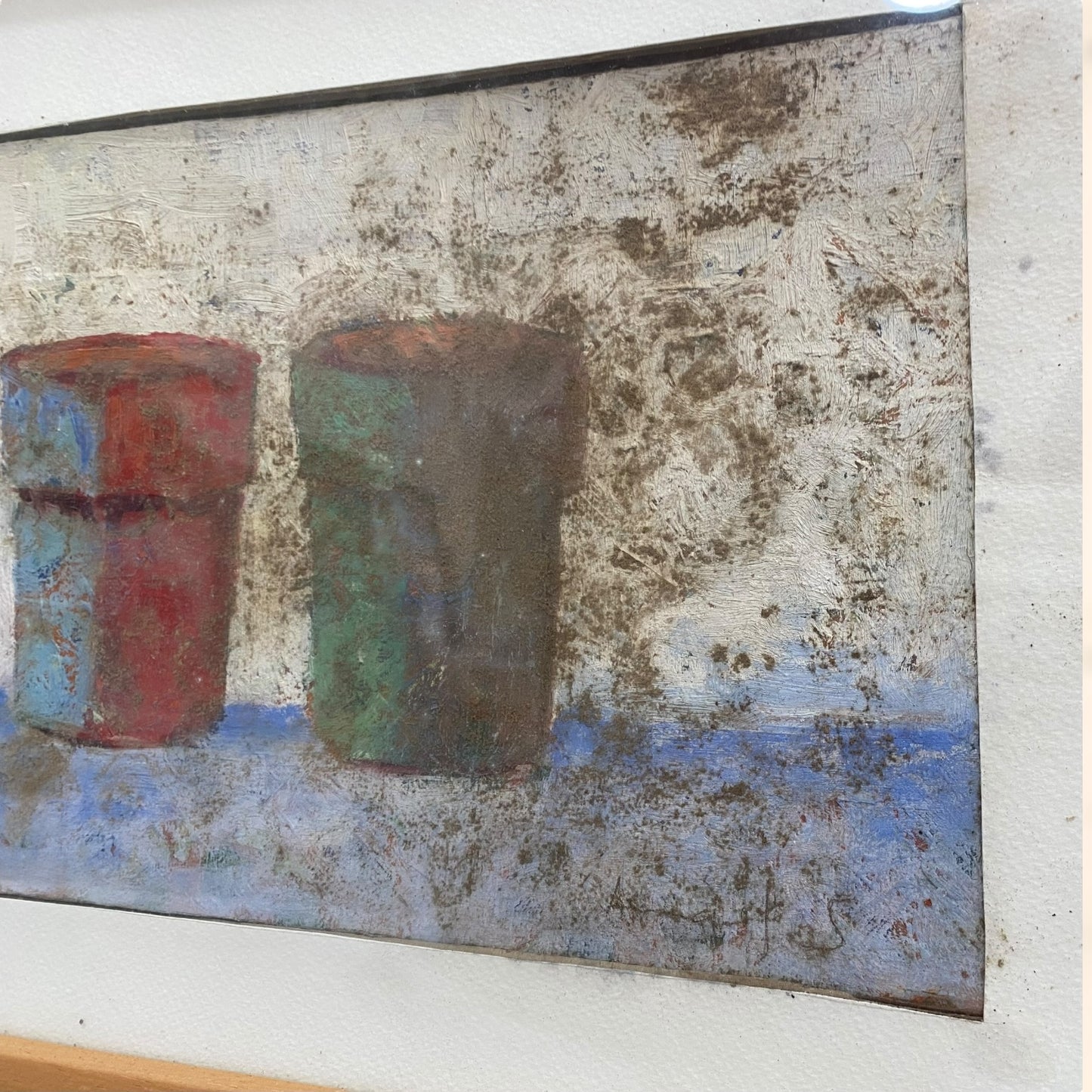 Pintura enmarcada y firmada