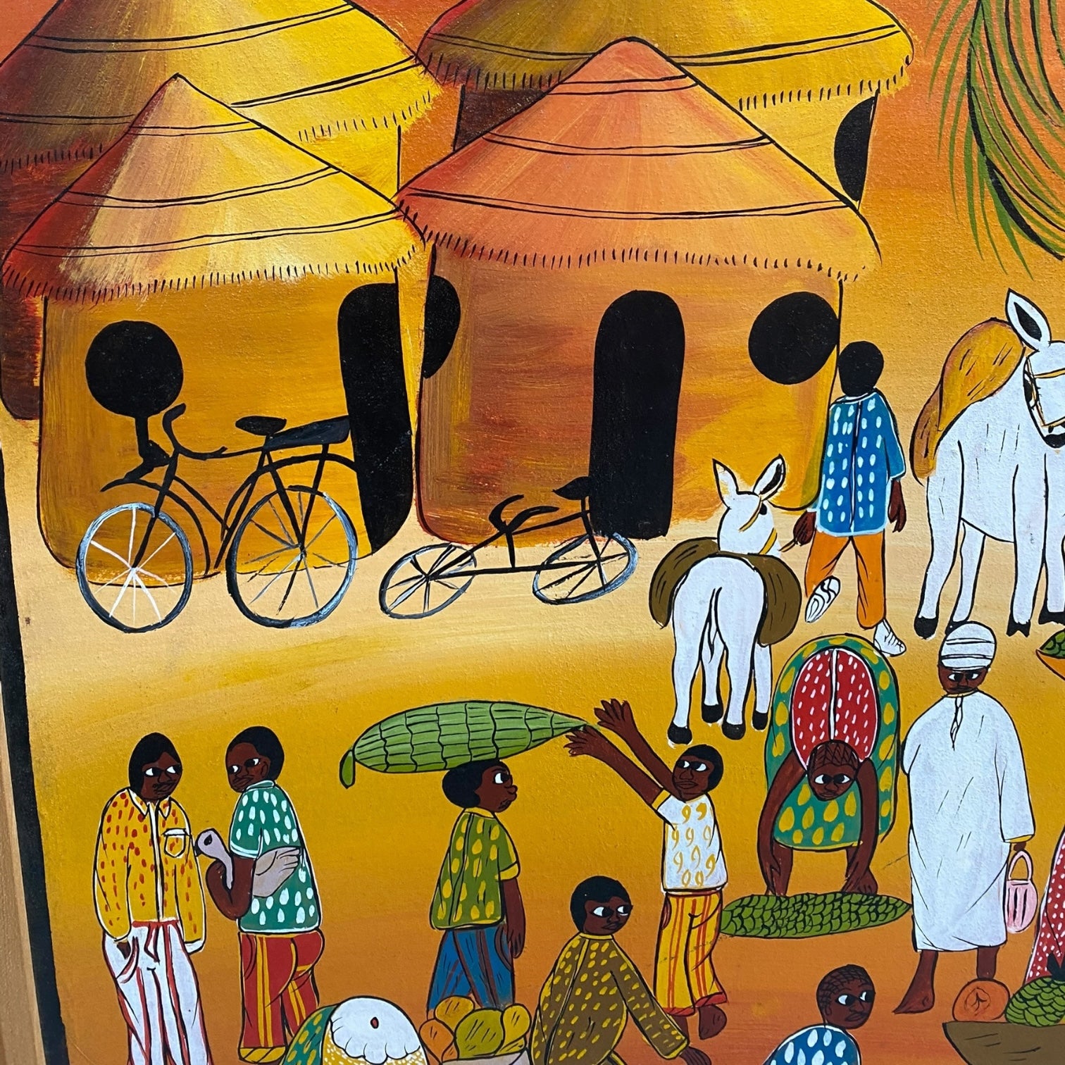 Óleo sobre tabla de Milipwell del movimiento Tingatinga Africano