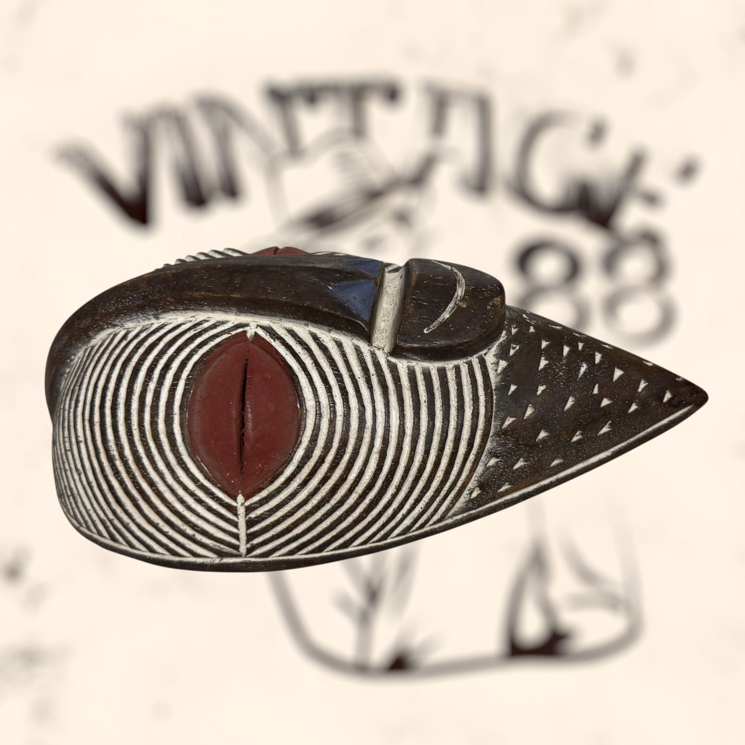 Máscara tribal Songye Africana vintage