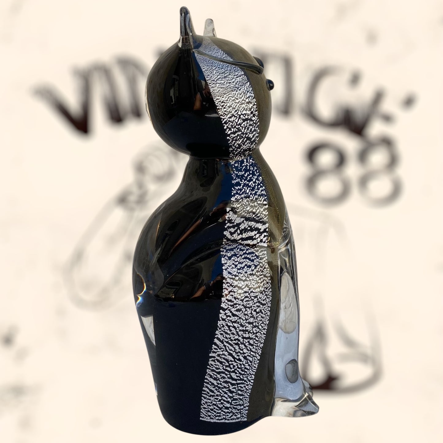 Gato de cristal de Murano de Vincenzo & Carlo Nason