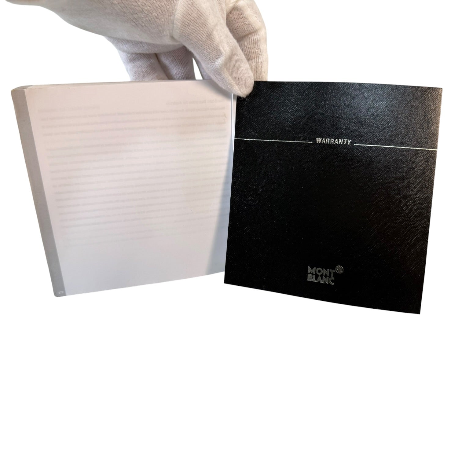 Set de Presentación Montblanc: Caja de Reloj, Estuche de Piel y documentos Meisterstück