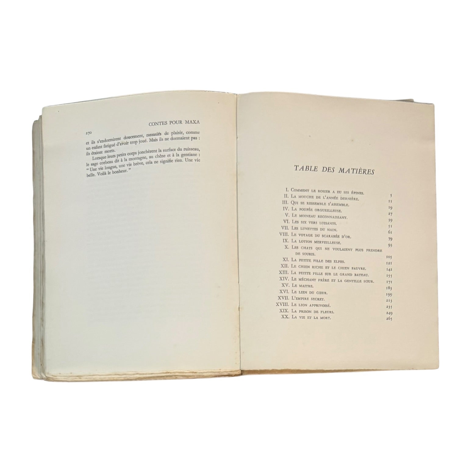 Libro Contes pour Maxa del año 1929