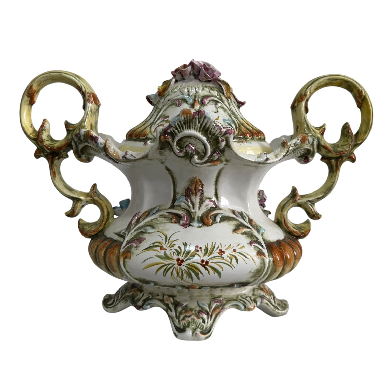 Sopera de cerámica Italiana Capodimonti vintage
