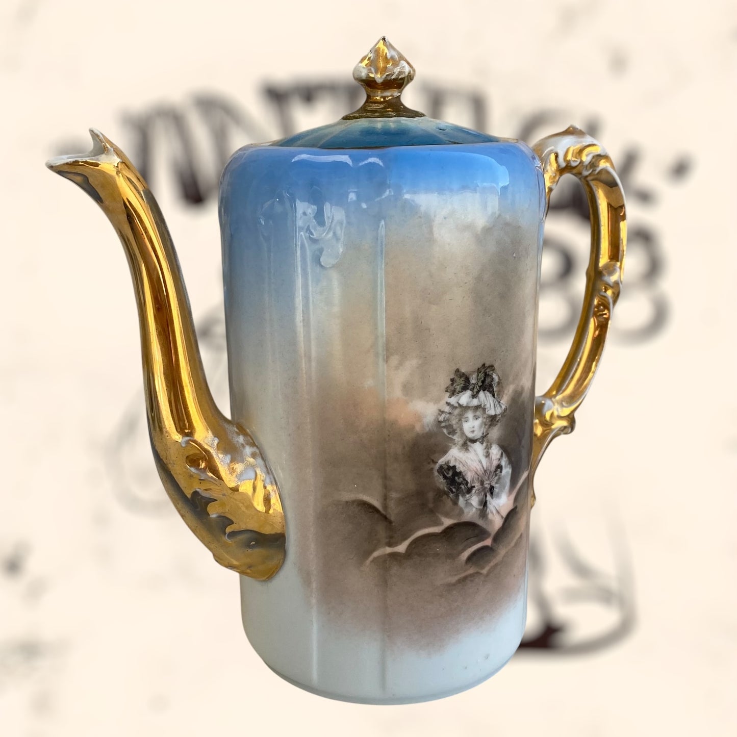 Juego de Té de porcelana Limoges (Albert Pillivuyt) S. XIX