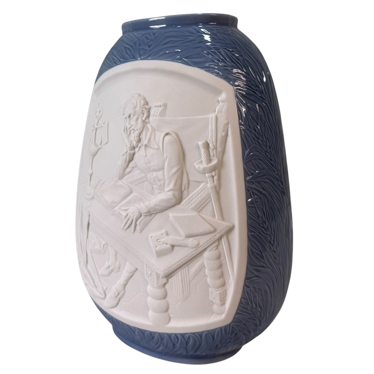 Jarrón Oval Don Quijote de porcelana Lladró