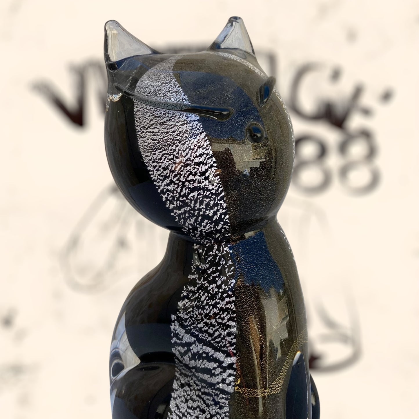 Gato de cristal de Murano de Vincenzo & Carlo Nason