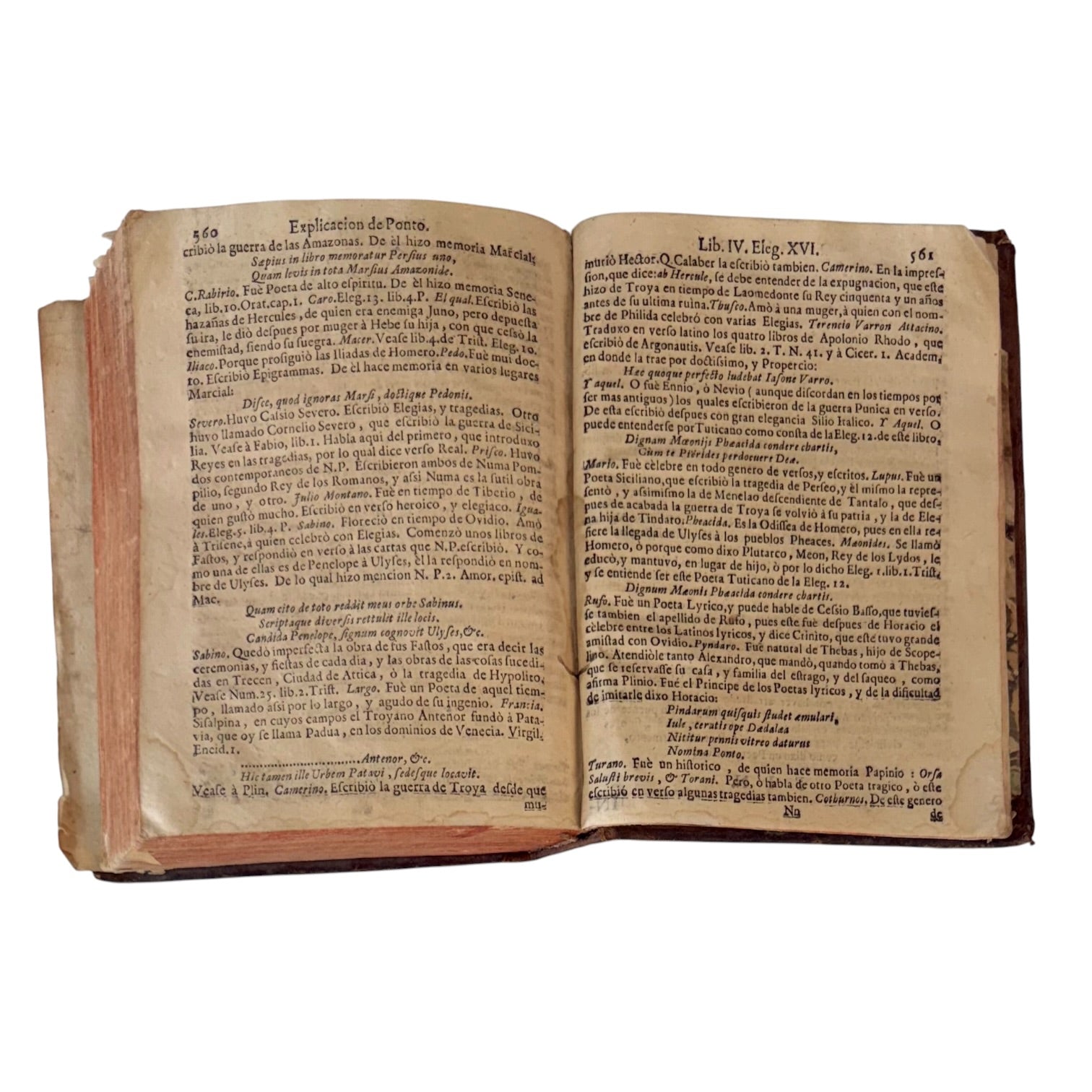 Libro Comento de P. Ovidio Nasón a los libros de Tristes y Ponto de 1733
