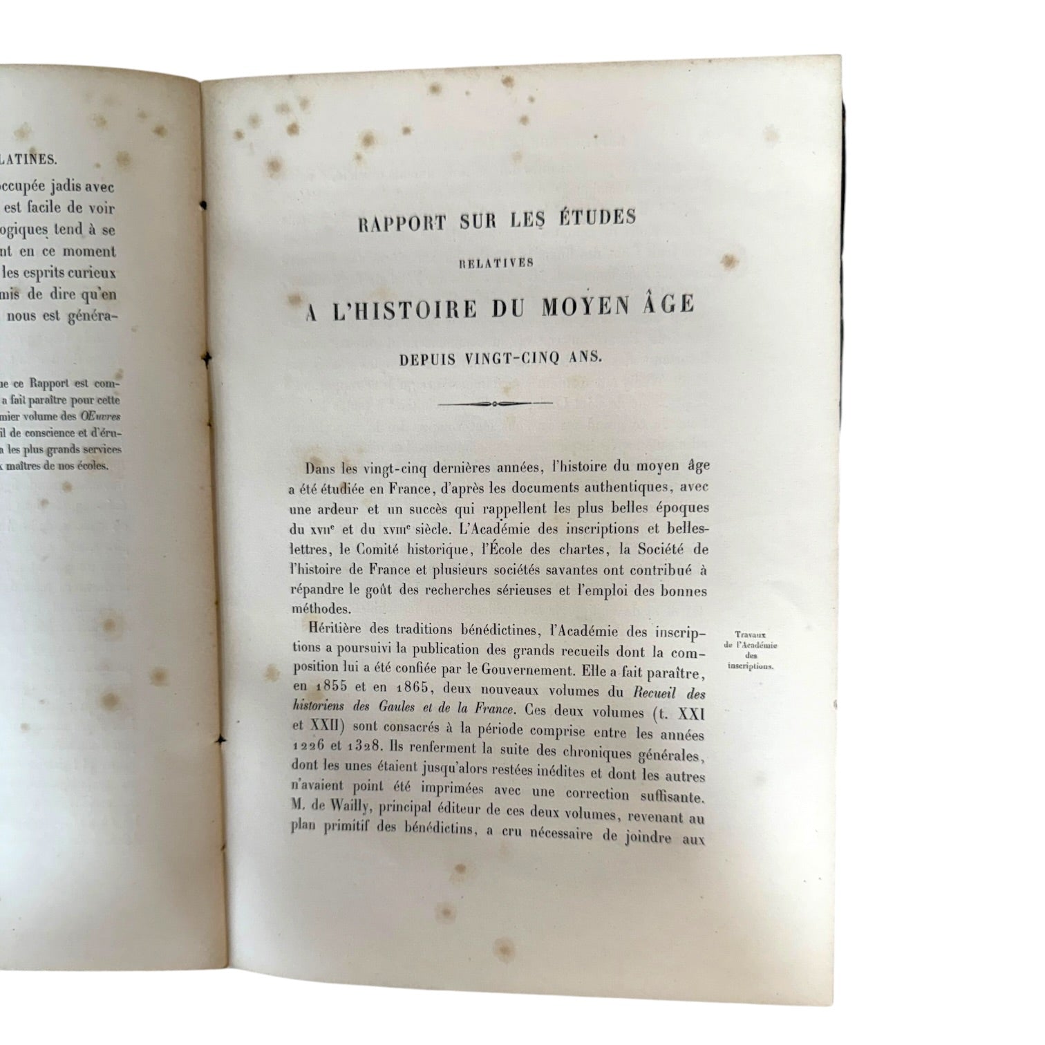 Libro Recueil de Rapports Francés de 1868