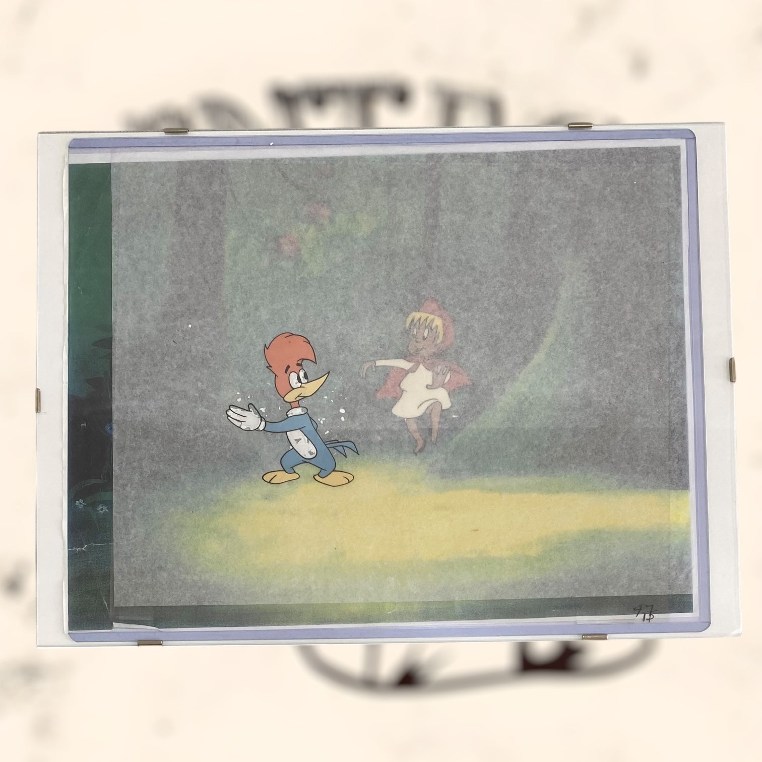 Célula de Woody Woodpecker (El Pájaro Loco) original de los años 50