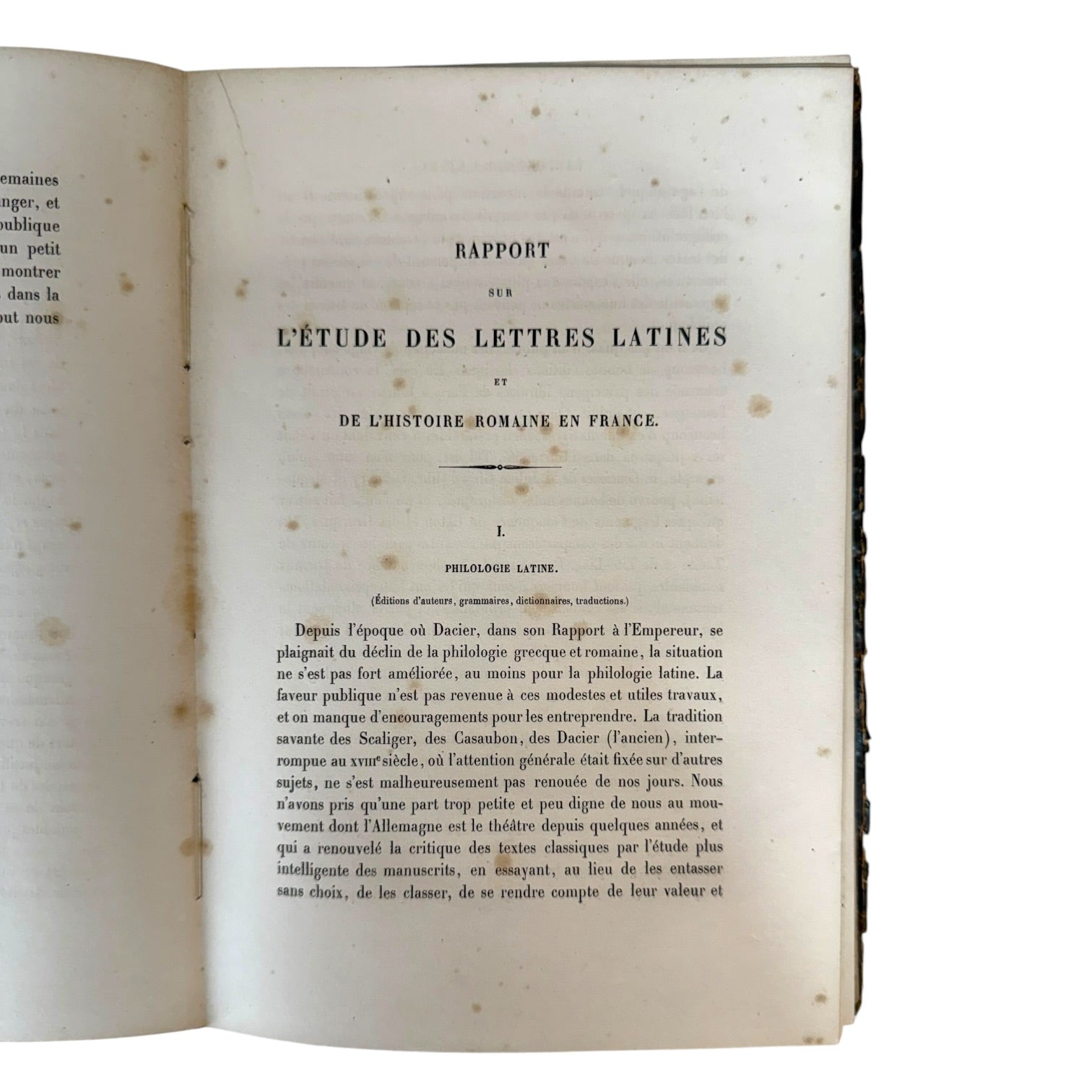 Libro Recueil de Rapports Francés de 1868