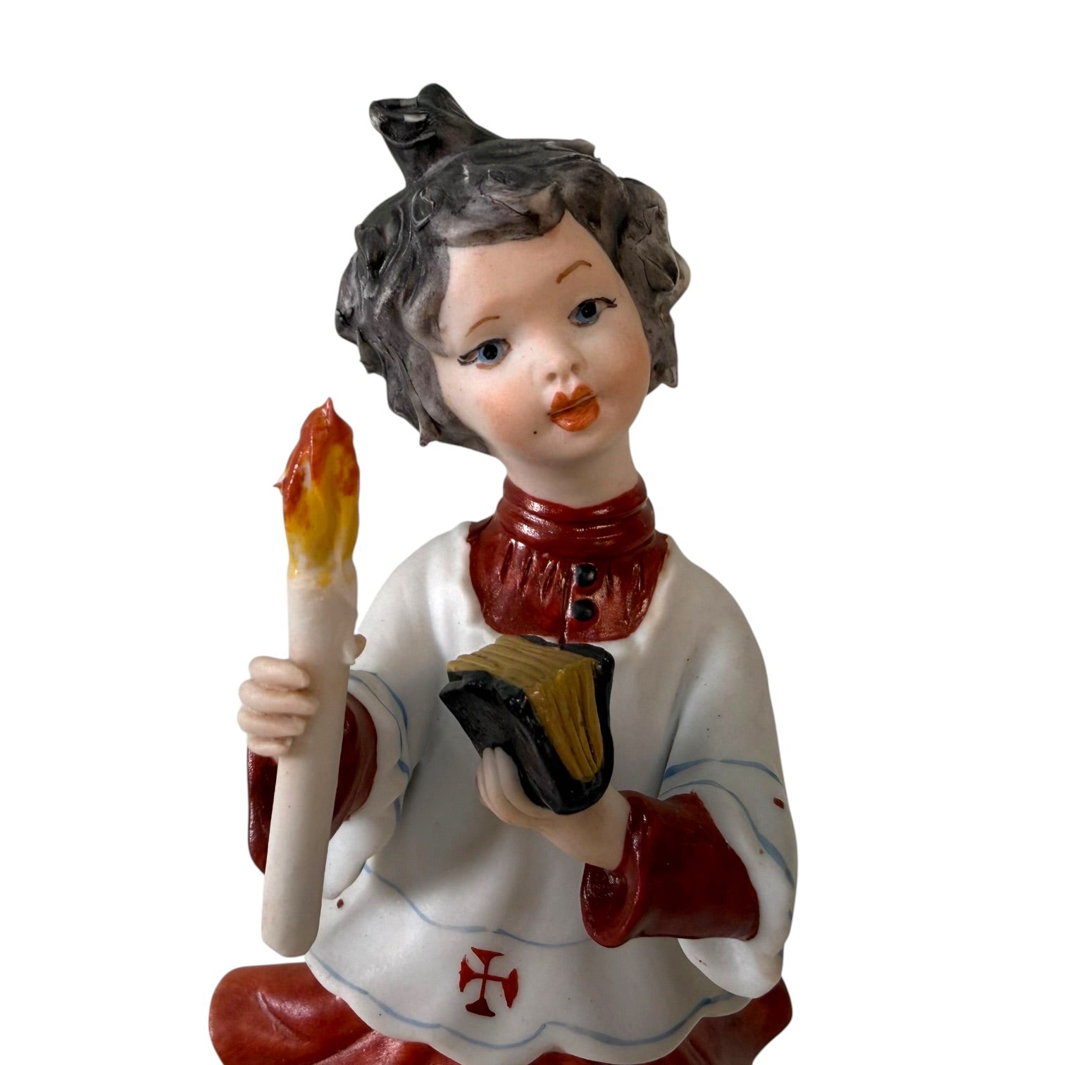 Vintage italienisches Capodimonte Porzellan Ministranten-Set