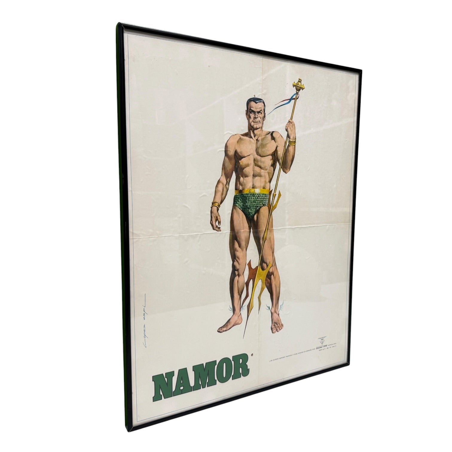 Póster del personaje Namor de Marvel de Rafael López Espí 1972