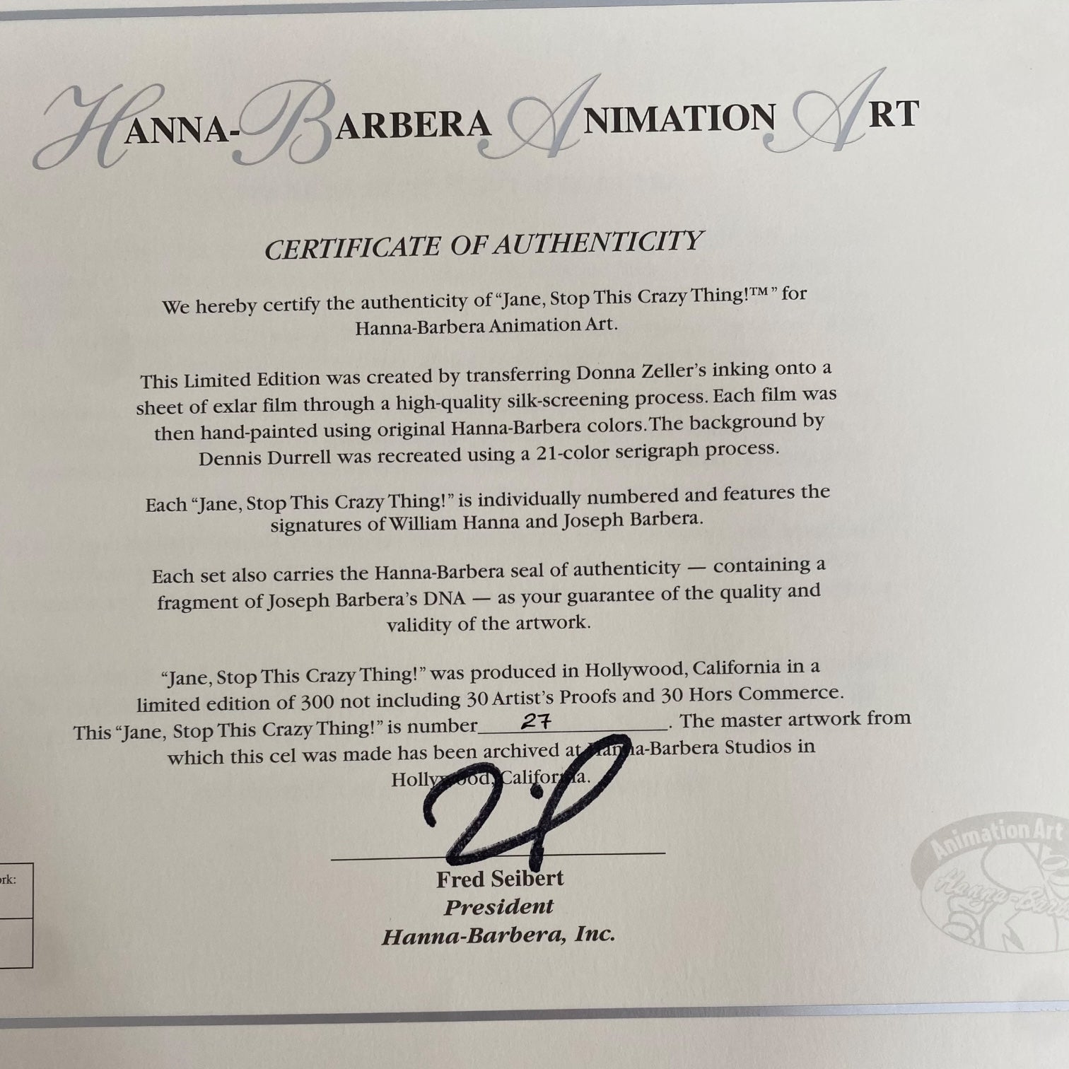 Sericel de Los Supersónicos original con certificado de autenticidad