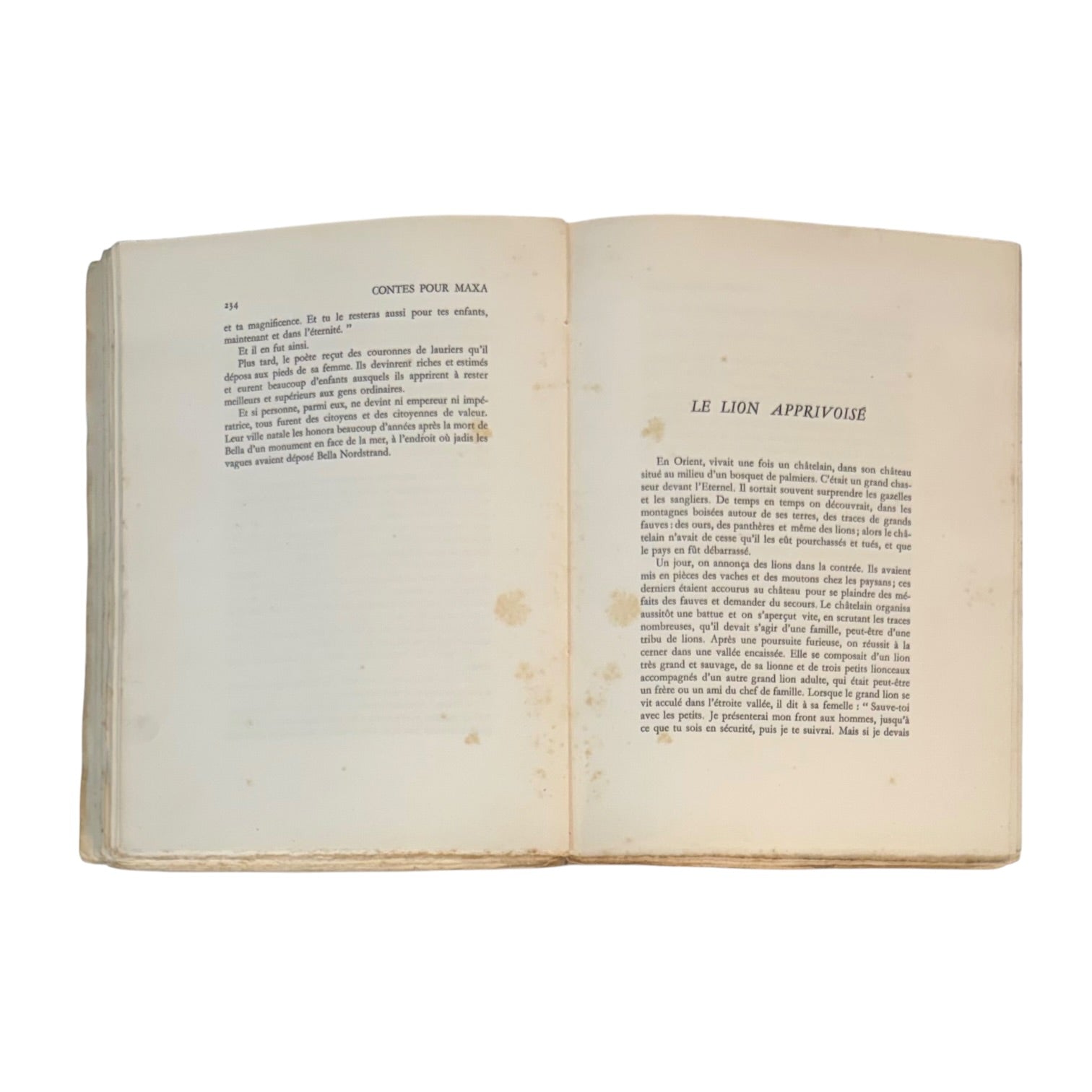 Libro Contes pour Maxa del año 1929