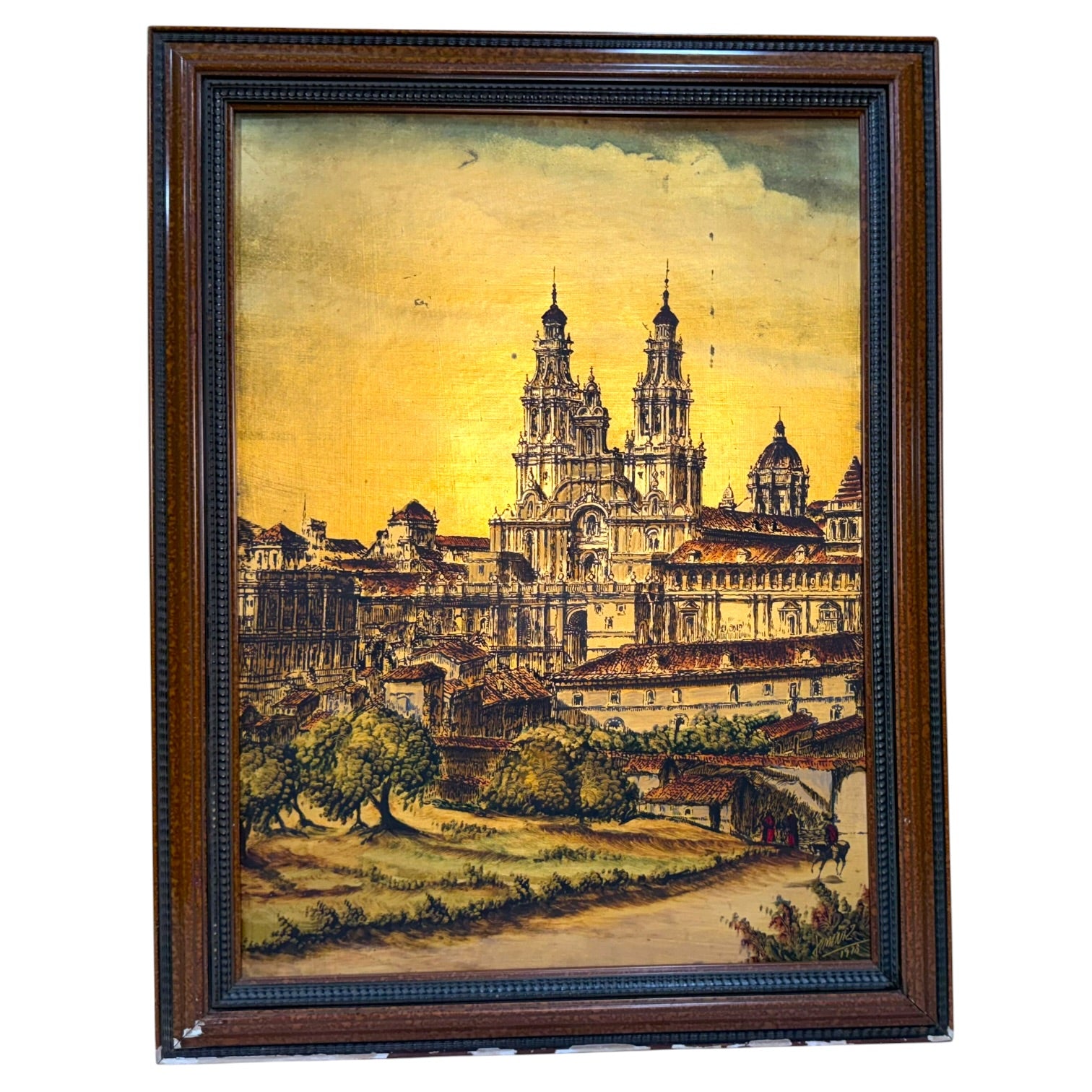 Óleo sobre tablero de la Catedral De Santiago de Ximenez
