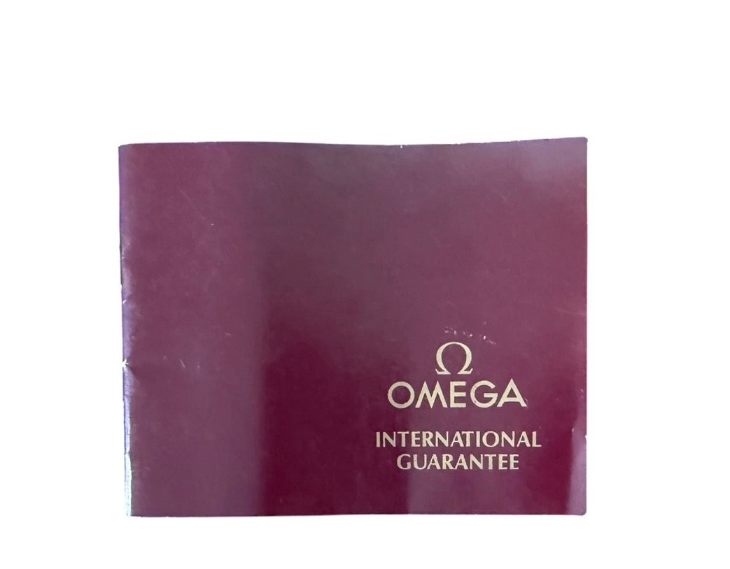 Librito de Garantía Internacional Omega Vintage de 1989