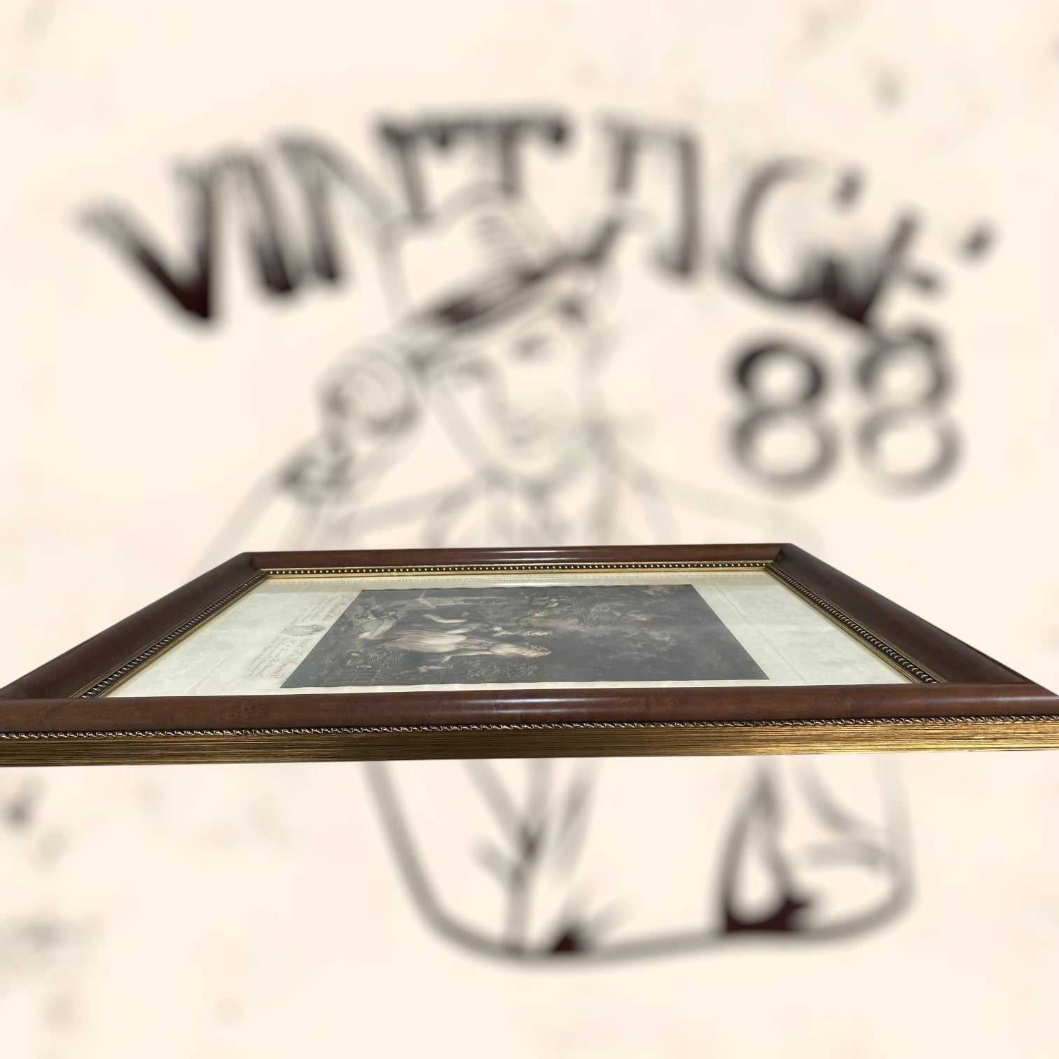 Grabado de la obra L’Amant Discret et les Voeux D’Amour de Jean-Frédéric Schall