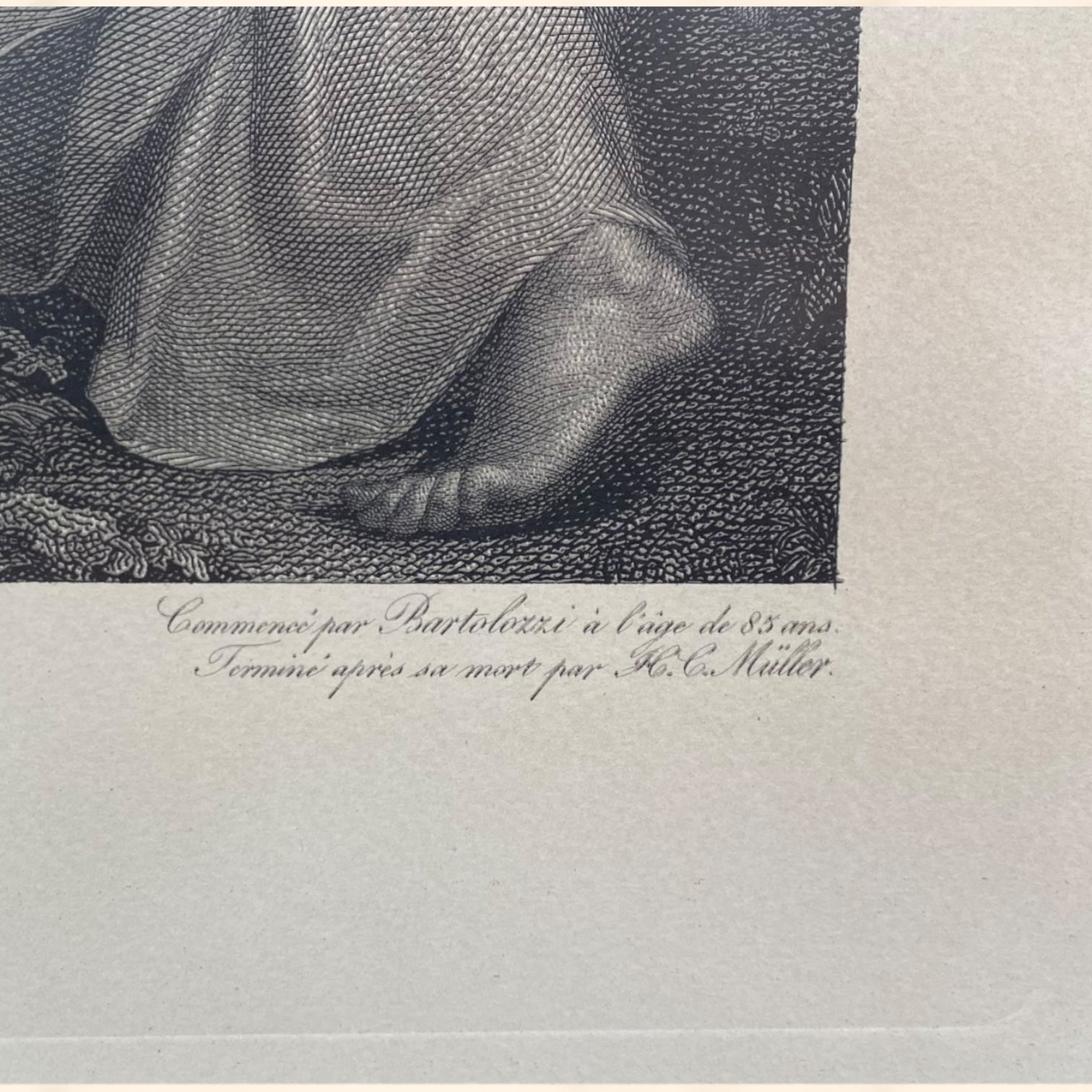 Grabado de la obra St. Jérome de Antonio Allegri (Correggio)