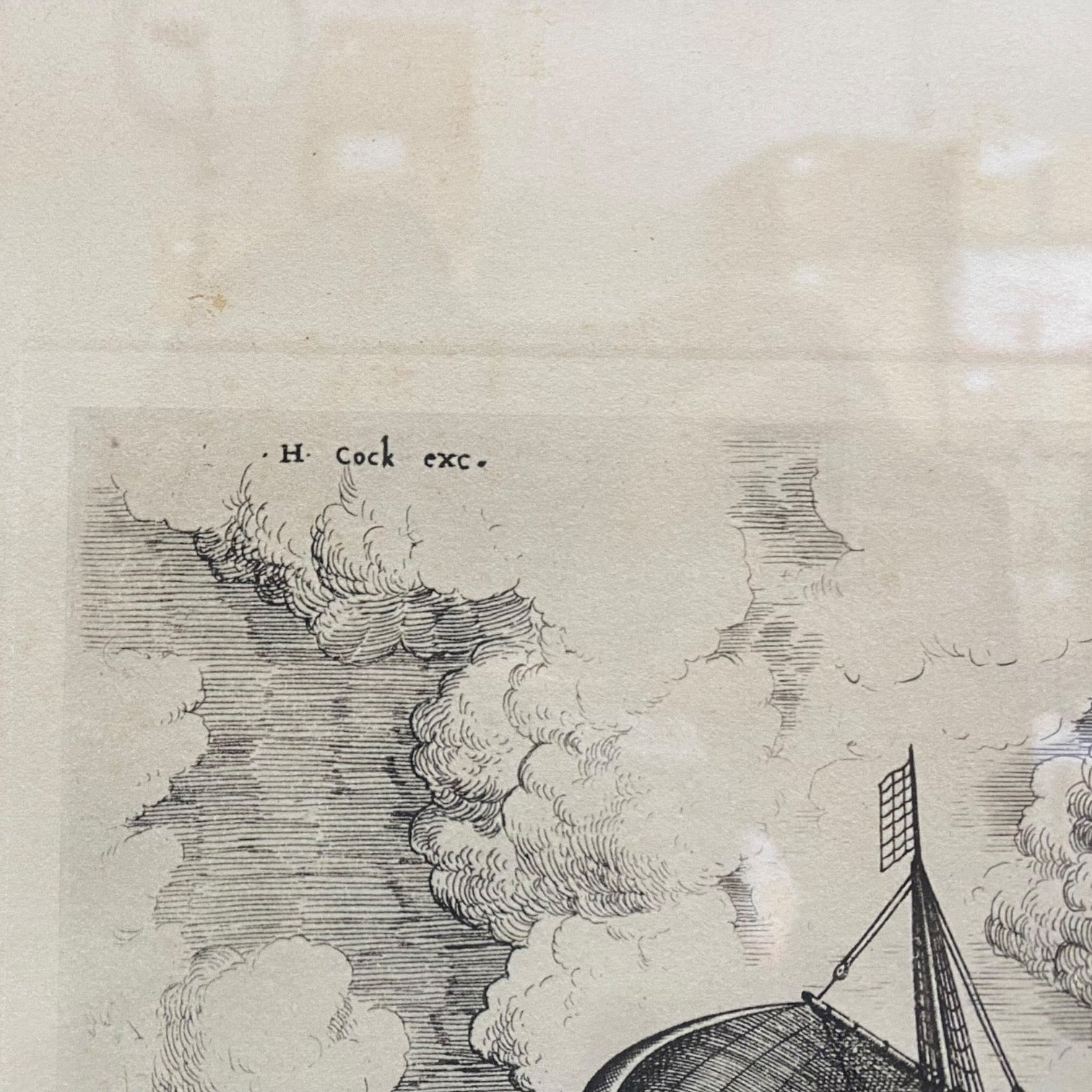 Pareja de grabados Navíos de guerra de Pieter Bruegel antiguos