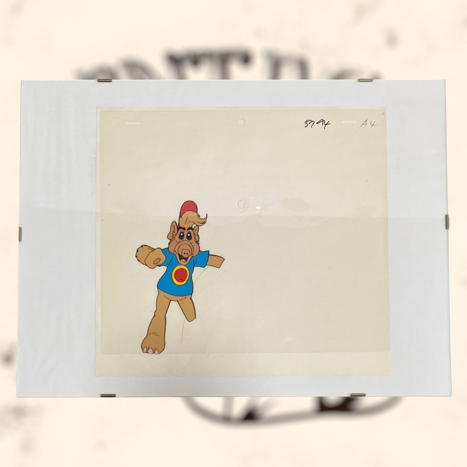 Célula original de la serie animada Alf de los años 80