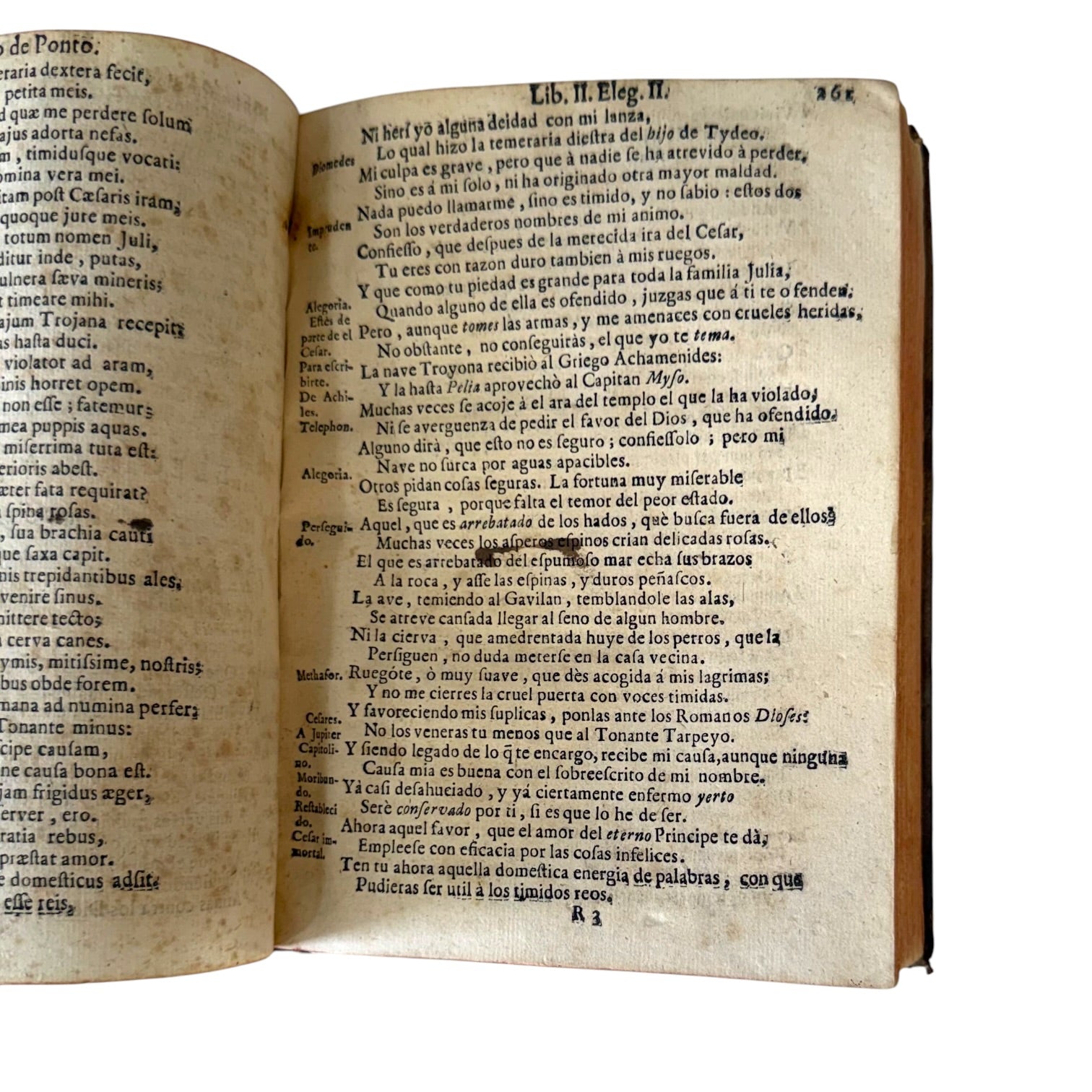 Libro Comento de P. Ovidio Nasón a los libros de Tristes y Ponto de 1733