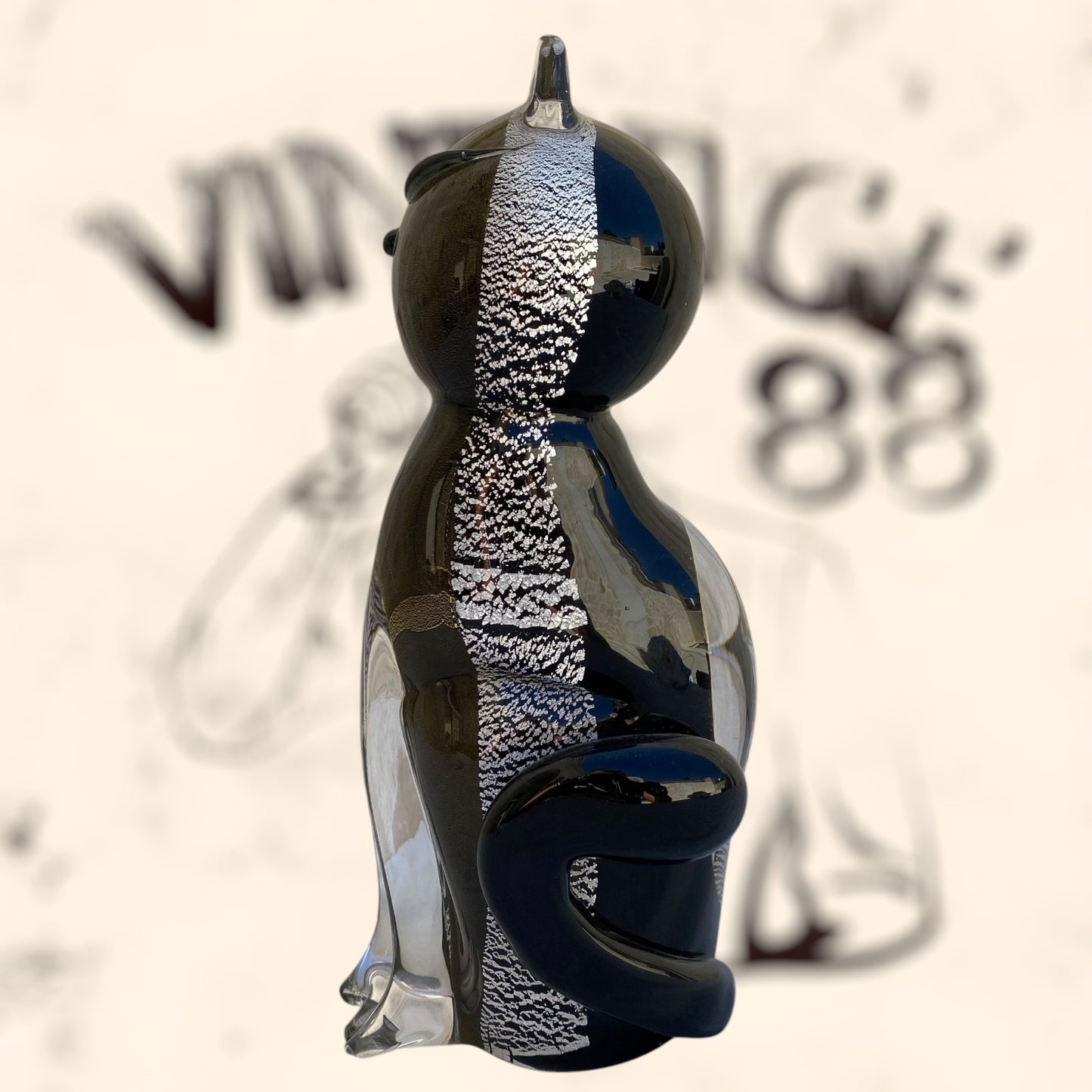 Gato de cristal de Murano de Vincenzo & Carlo Nason