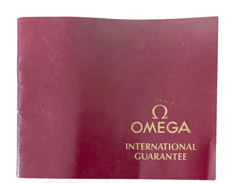 Librito de Garantía Internacional Omega Vintage de 1989