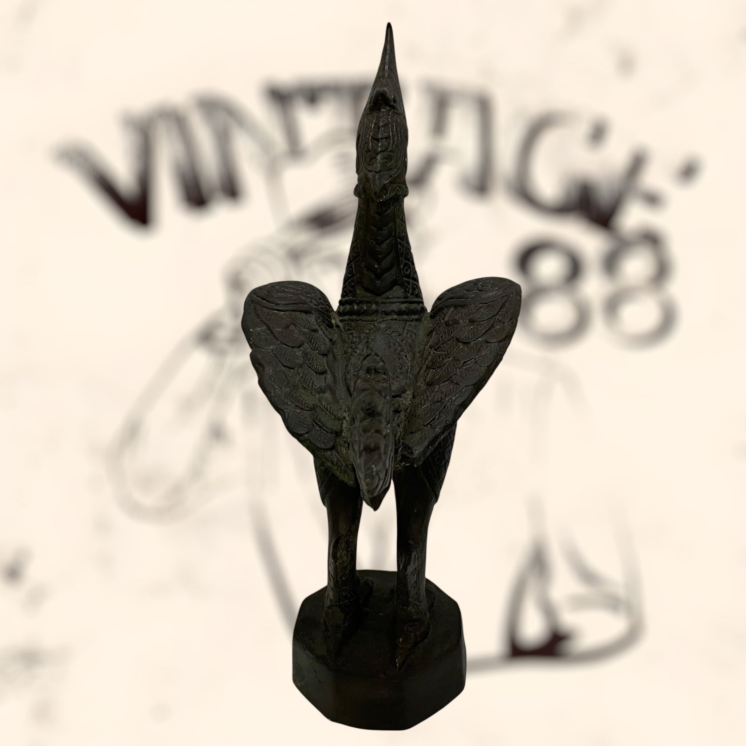 Ave Fénix Tailandés de bronce antiguo