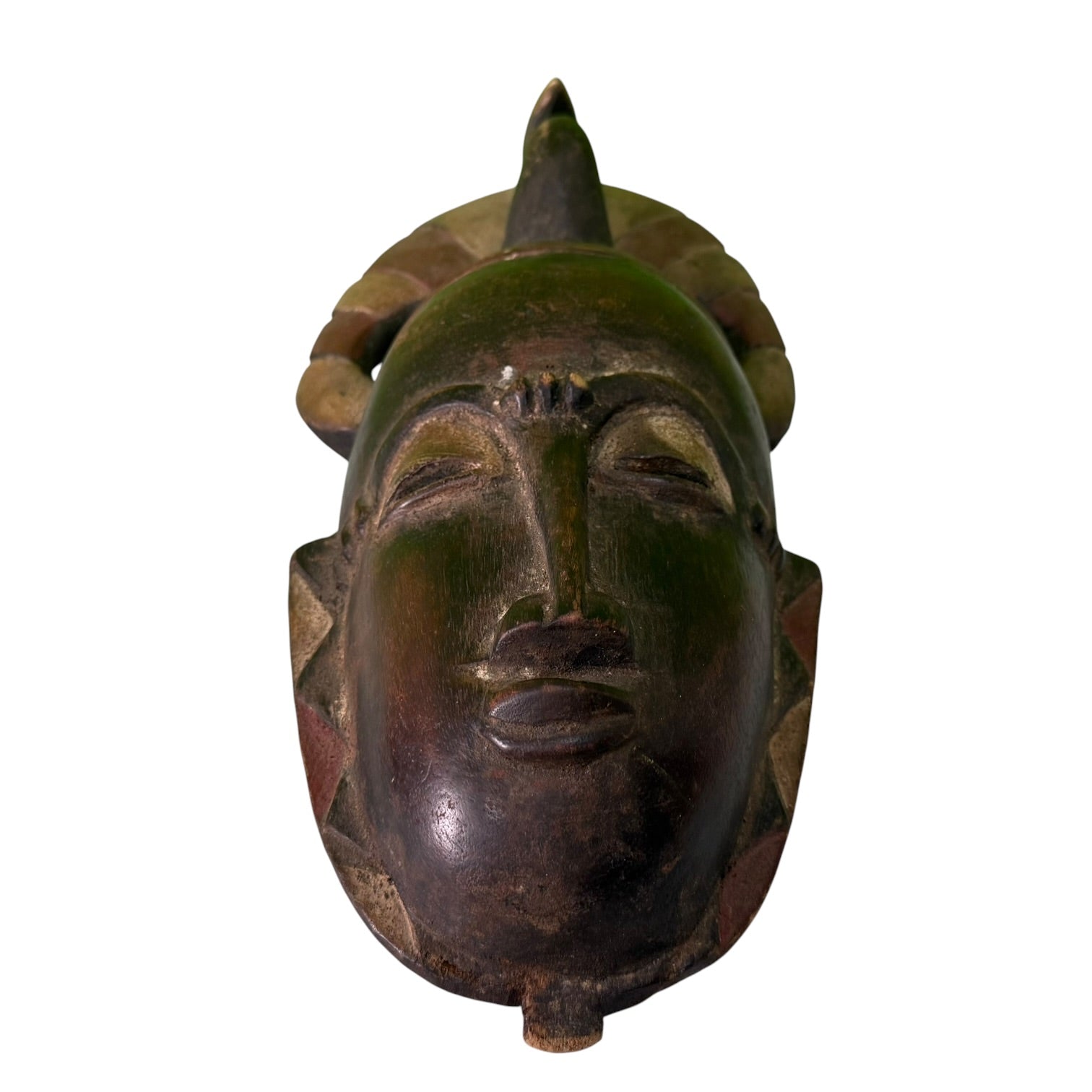 Pareja de máscaras tribales Guro Africanas vintage