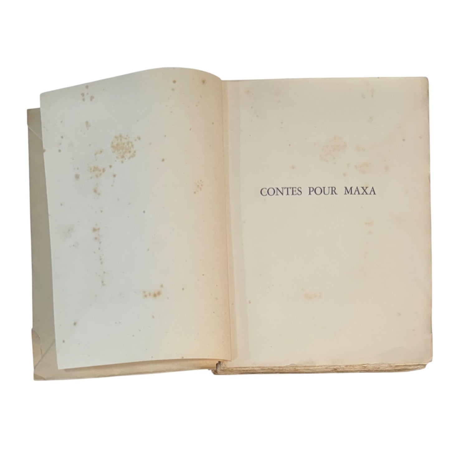 Libro Contes pour Maxa del año 1929