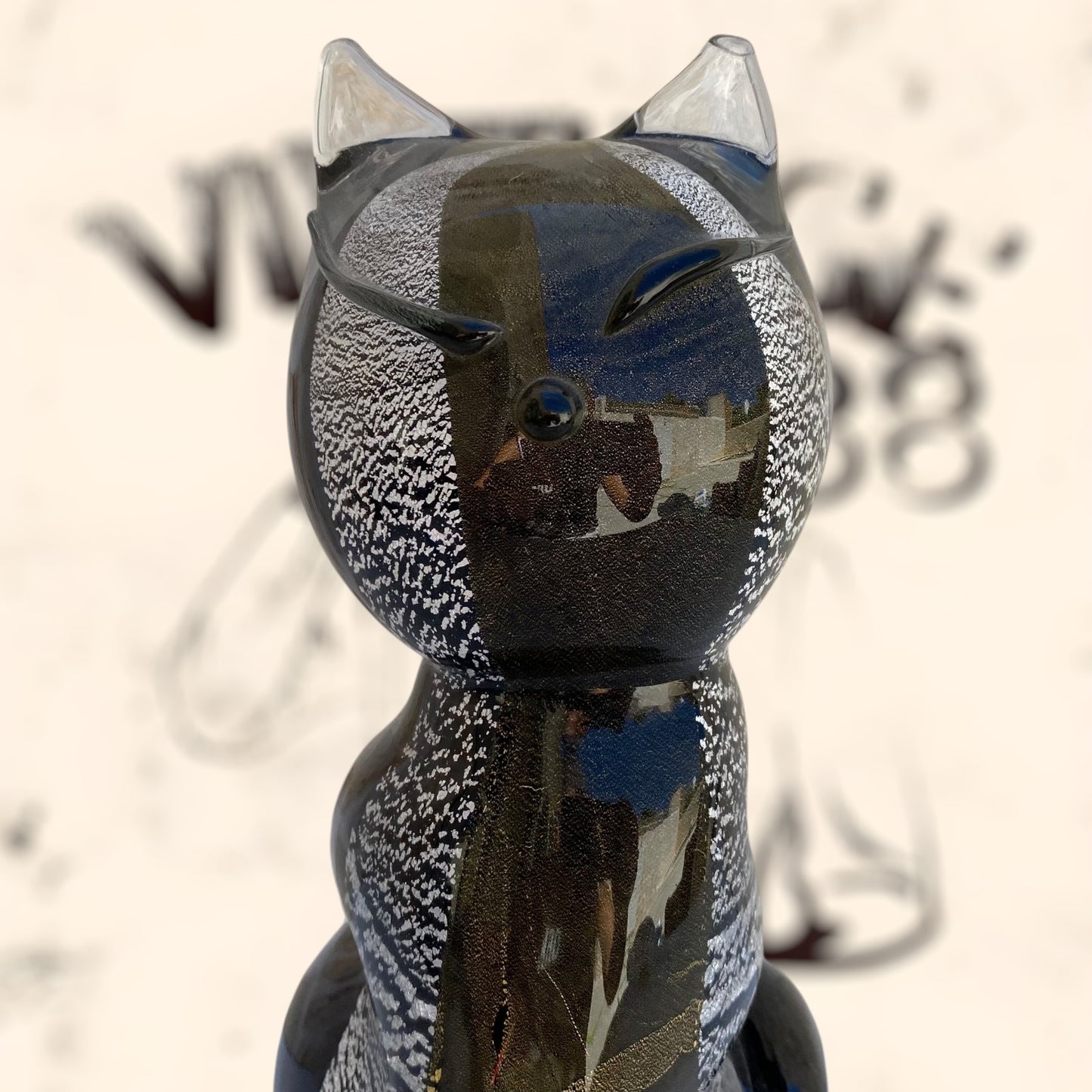 Gato de cristal de Murano de Vincenzo & Carlo Nason