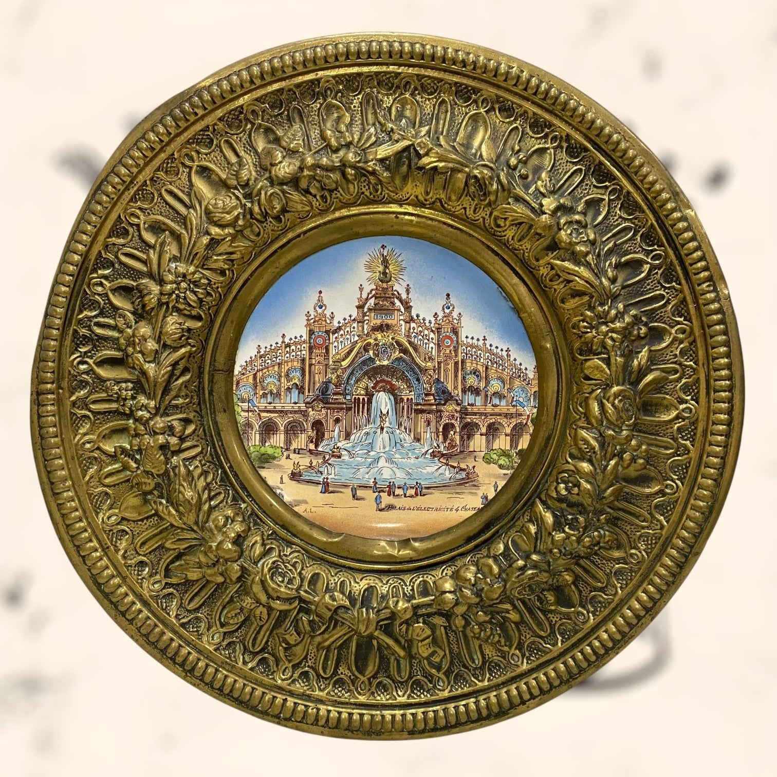 Plato Creil Montereau de loza Francés antiguo S. XIX