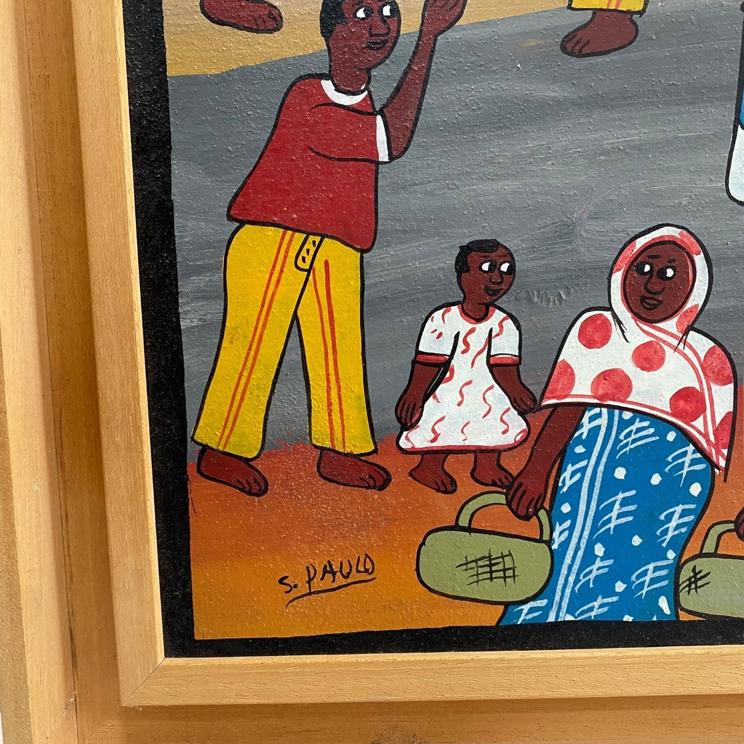 Óleo sobre tabla de S. Paulo del movimiento Tingatinga Africano