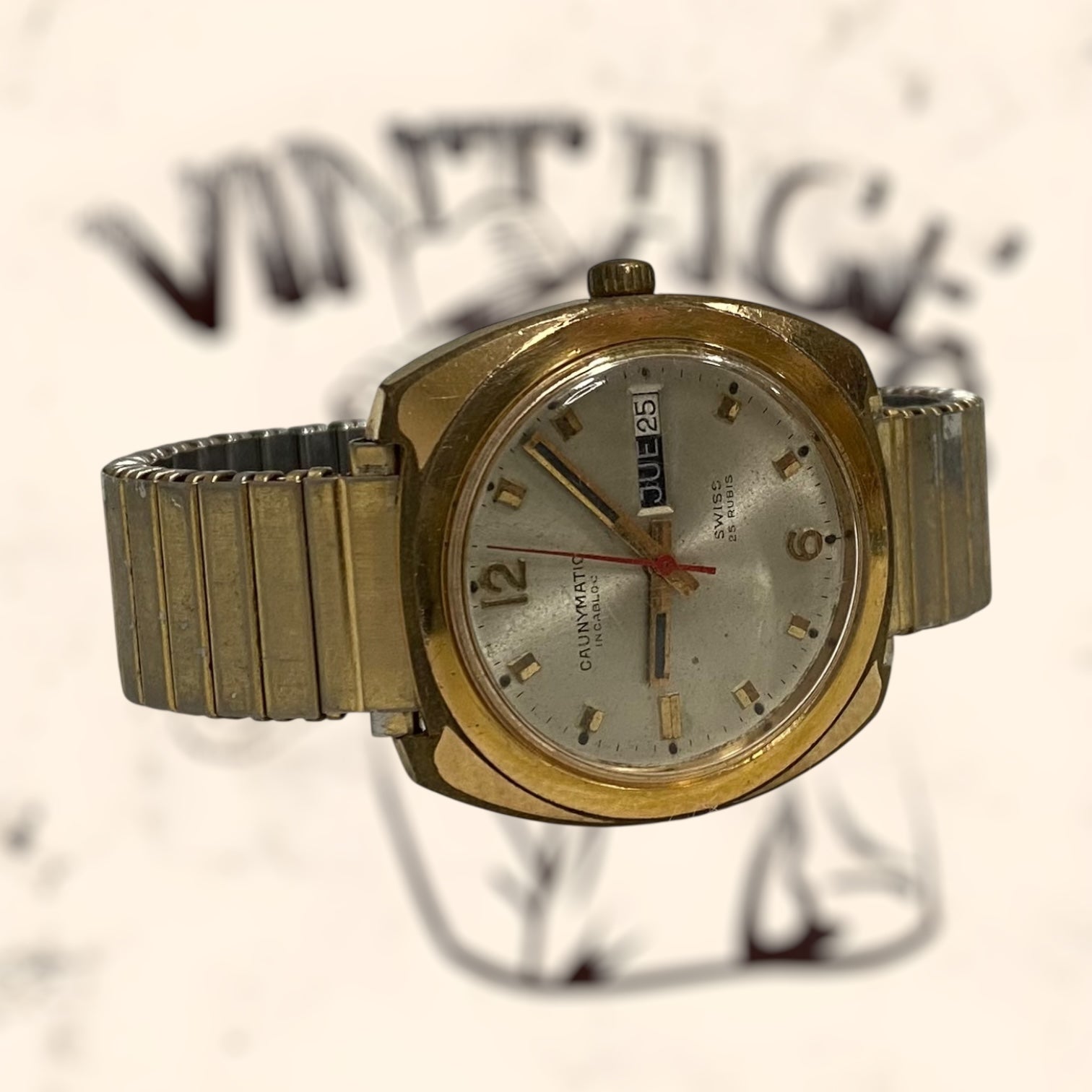 Reloj Caunymatic Suizo vintage