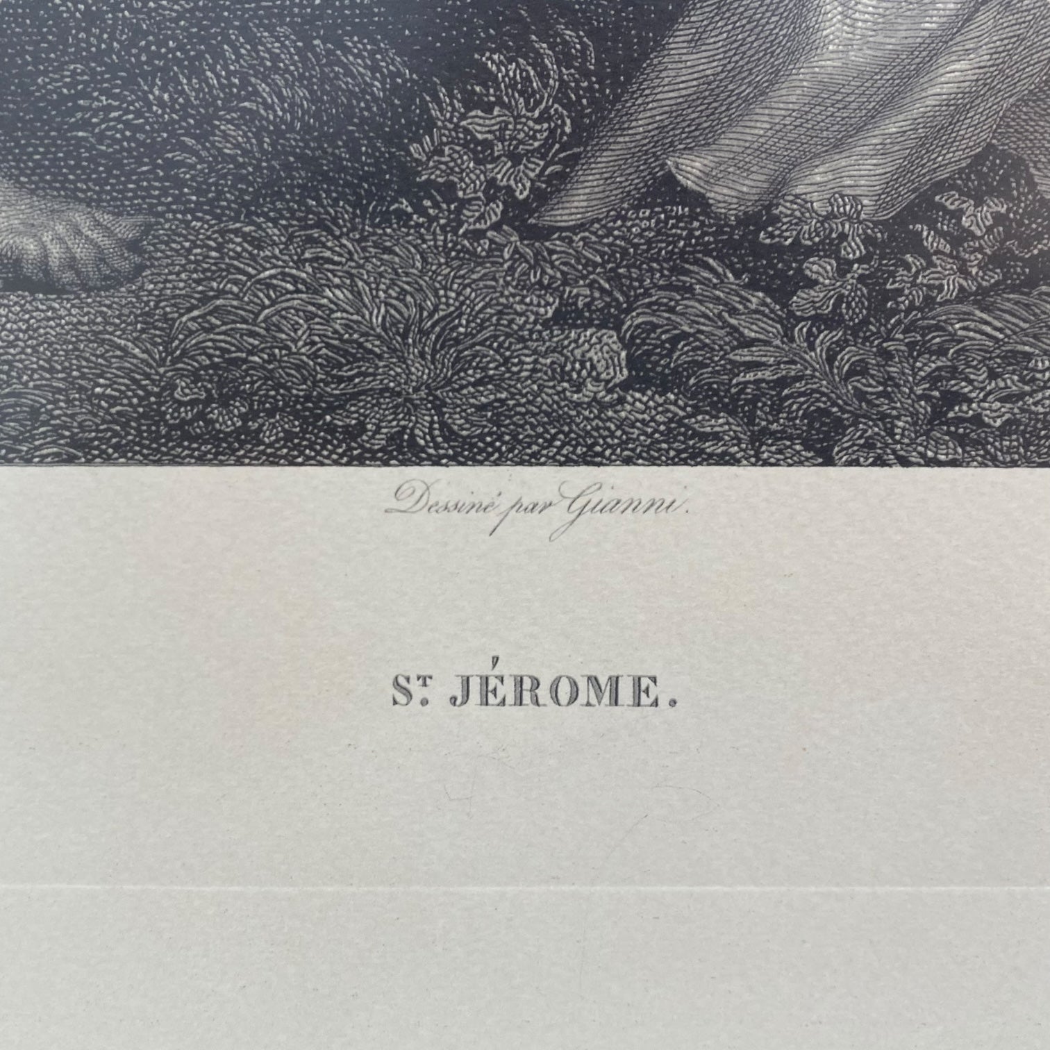 Grabado de la obra St. Jérome de Antonio Allegri (Correggio)