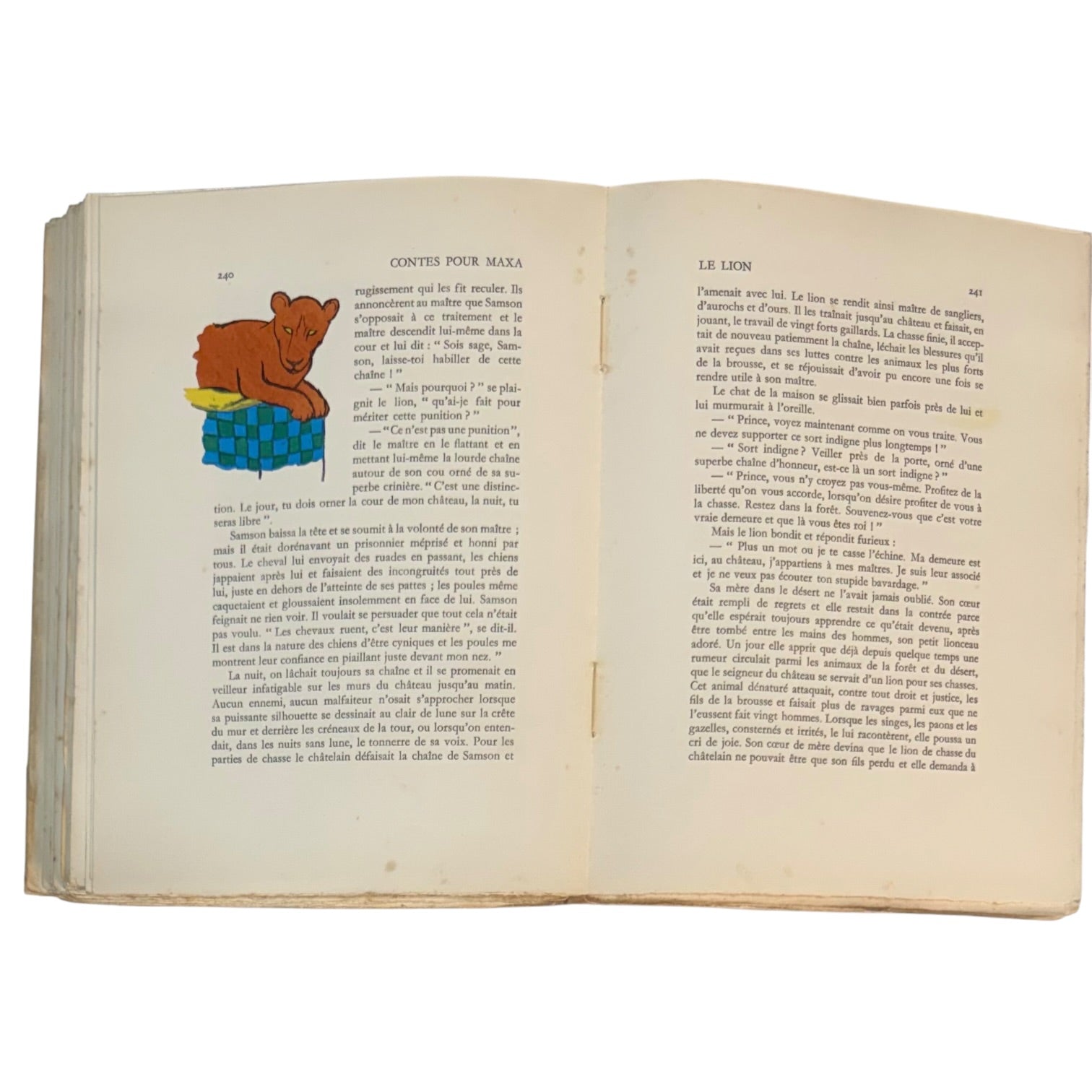 Libro Contes pour Maxa del año 1929