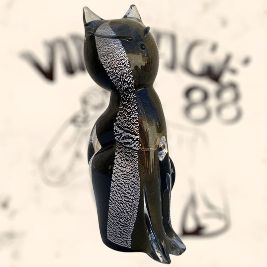 Gato de cristal de Murano de Vincenzo & Carlo Nason