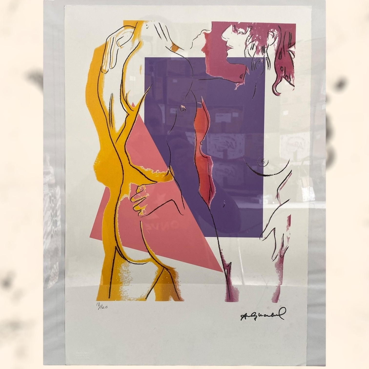 Litografía Love de Andy Warholl con certificado de autenticidad