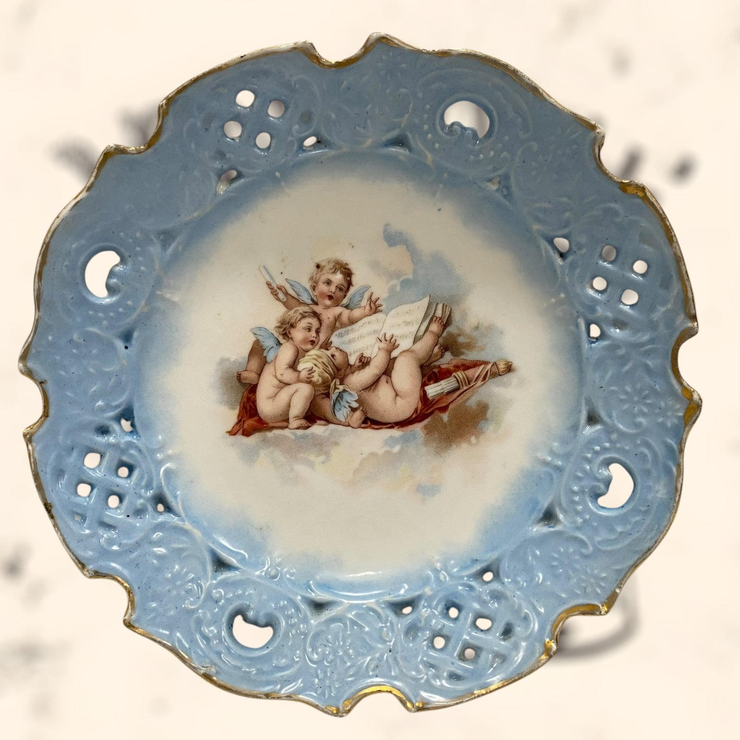 Plato de porcelana Austriaca antiguo S. XIX